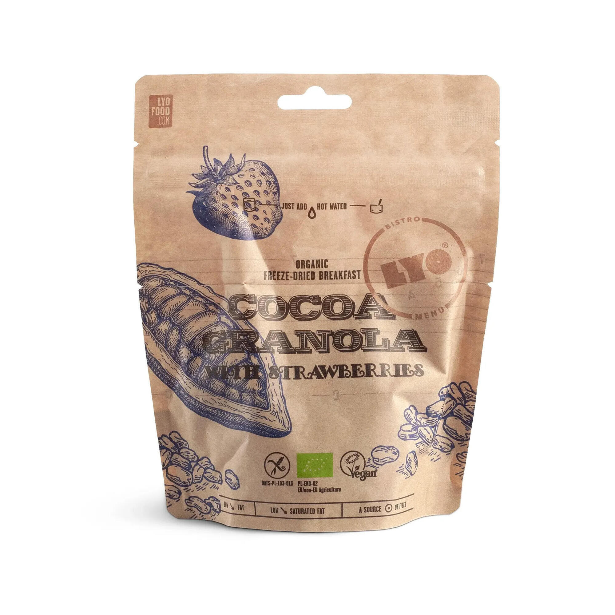 Liofilizat LyoFood Bistro Eko granola kakaowa z truskawkami 270 g