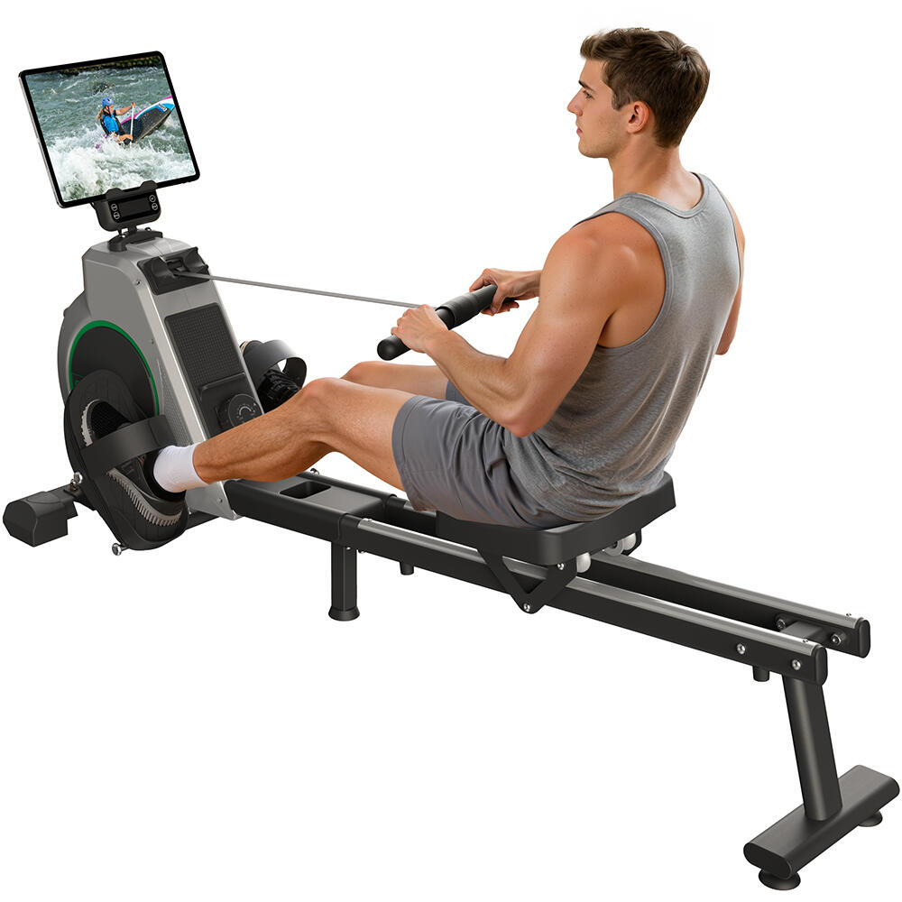 Wioślarz magnetyczny do domu – 16 poziomów oporu – kompatybilny z aplikacją