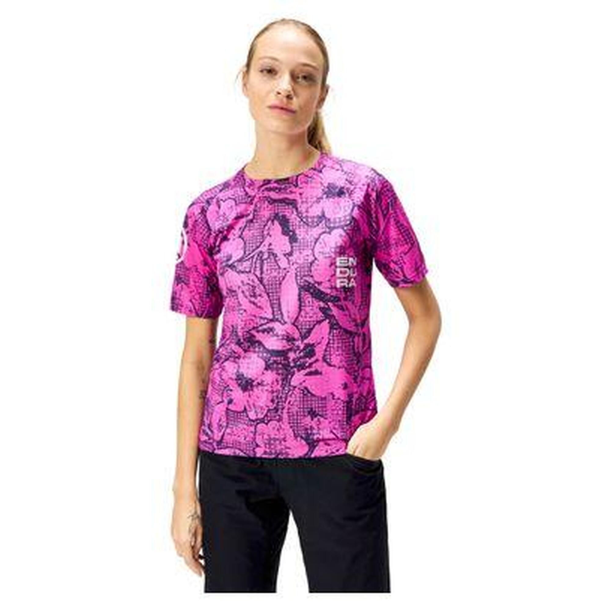 Koszulka rowerowa damska Endura Grid Floral Ltd W