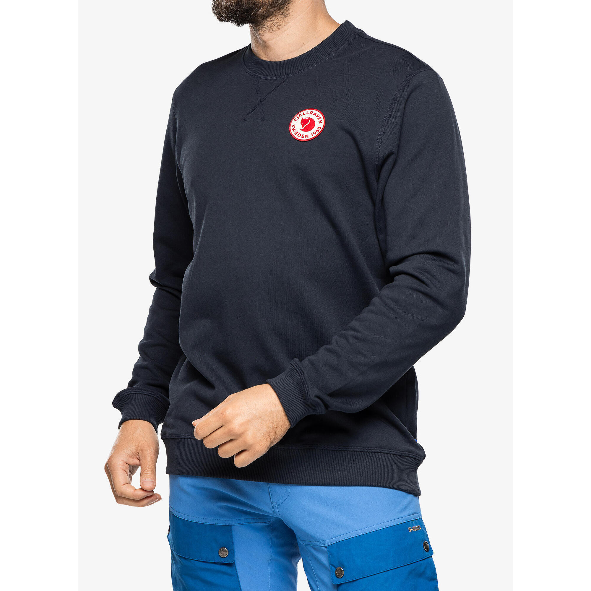 Bluza bawełniana męska Fjallraven 1960 Logo Badge Sweater M