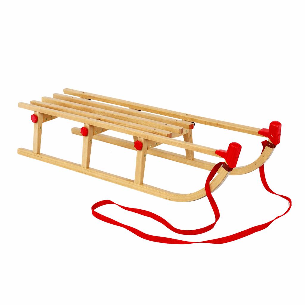 Sanki składane drewniane AD424/3M D110 czerwone