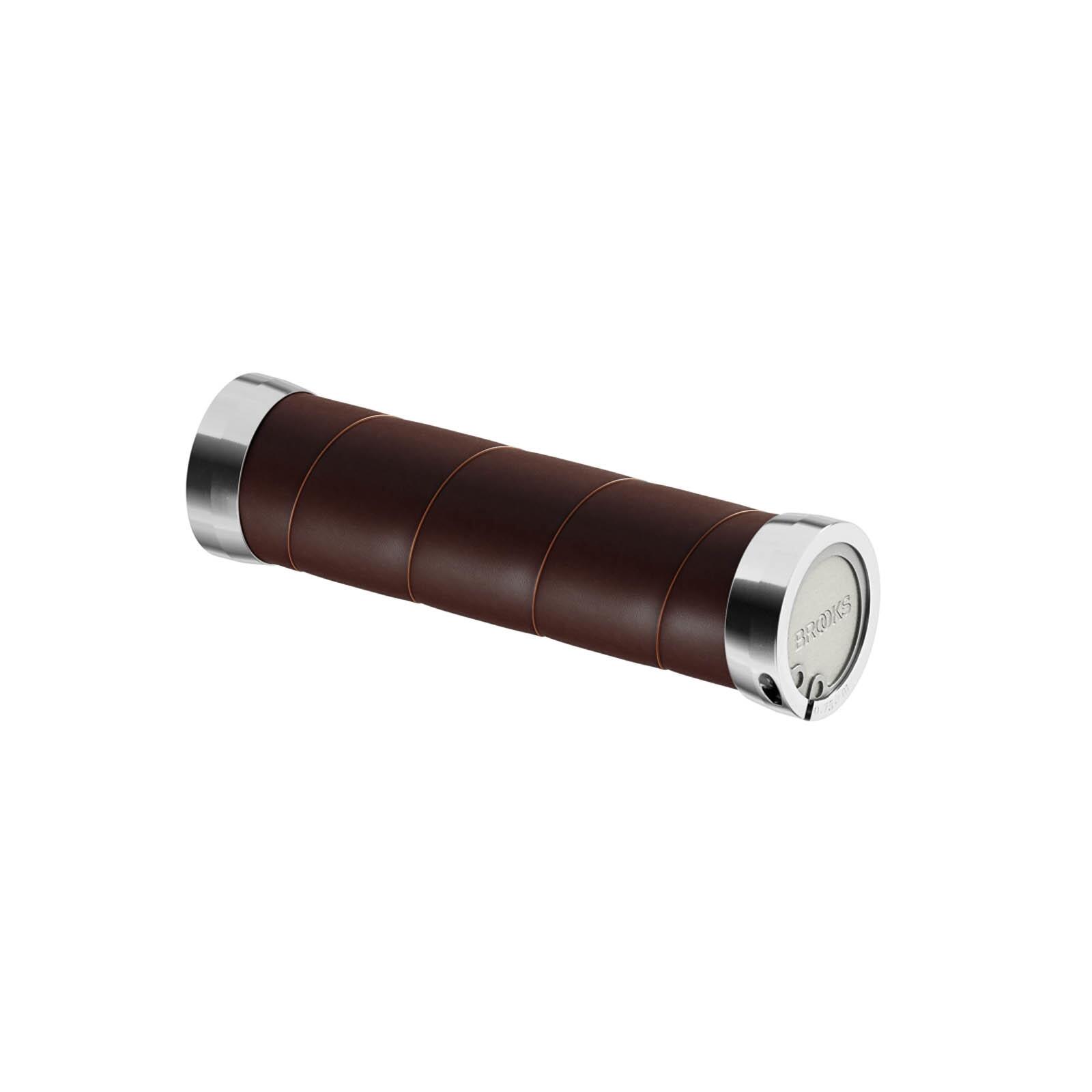 Uchwyty Smukłe Skórzane Uchwyty 130 Mm W Kolorze Brązowym