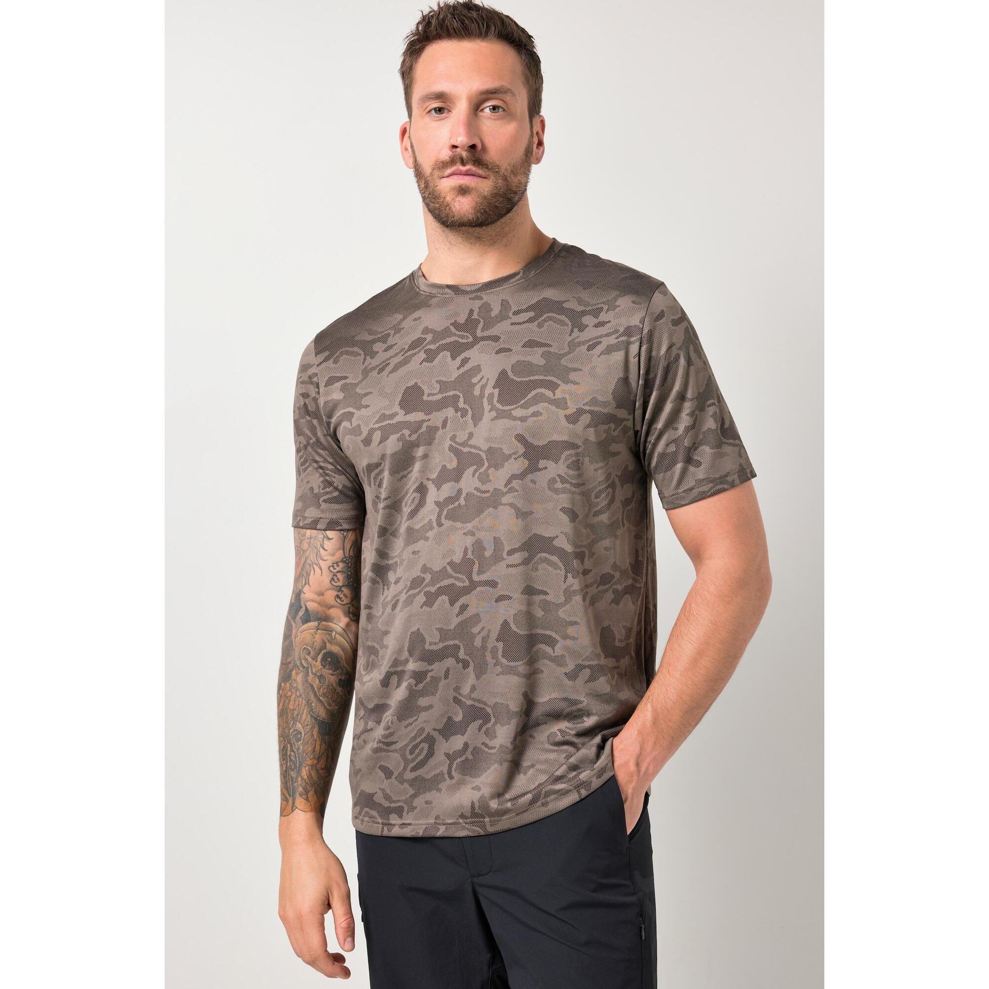 Męska T-Shirt rowerowy rękaw 1/2 siateczka nadruk na całej powierzchni