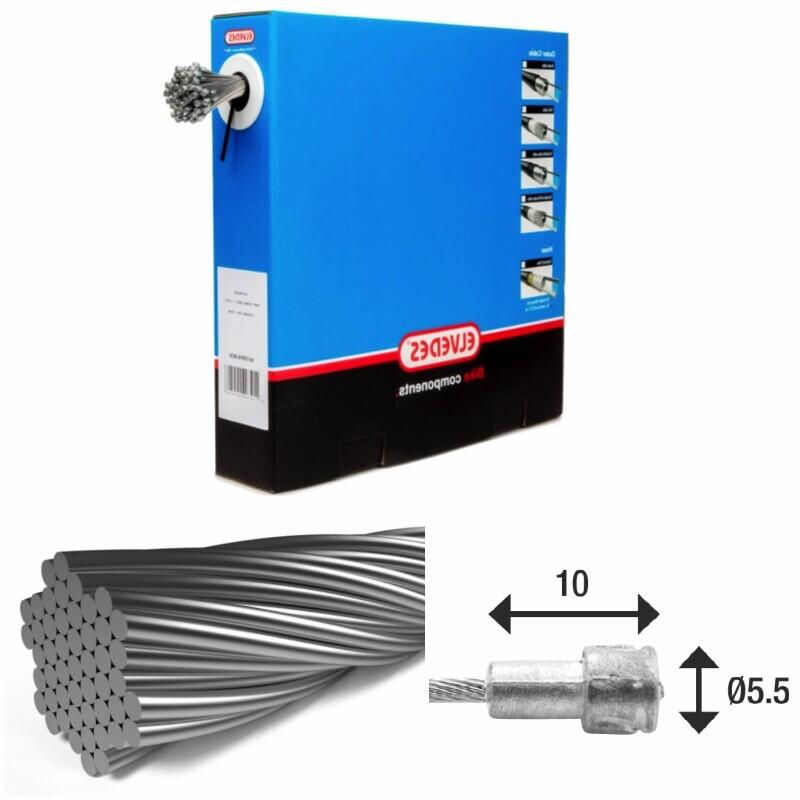 Kable hamulcowe 7x7 ze stali nierdzewnej Ø1,5mm głowica w kształcie V Ø5,5x10 El