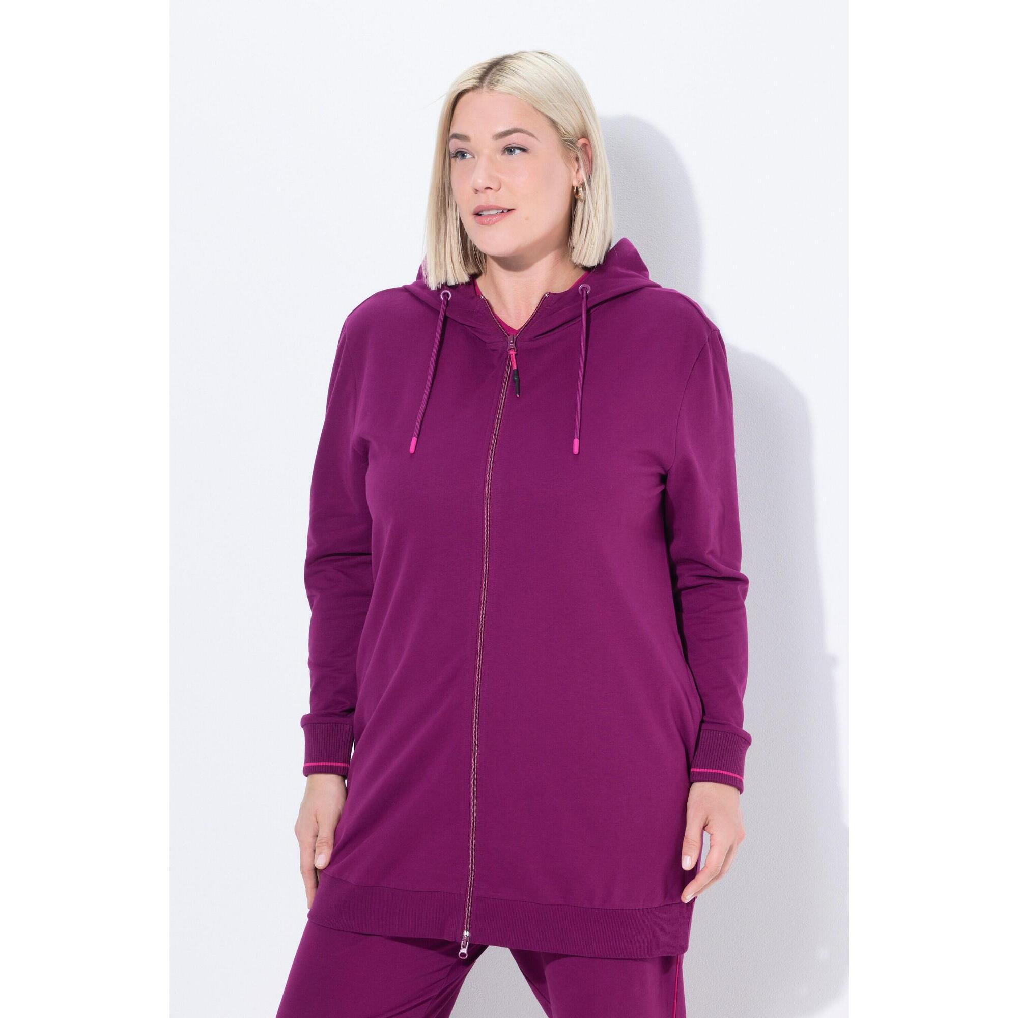 Damskie Bluza dresowa ozdobna lamówka oversize kaptur