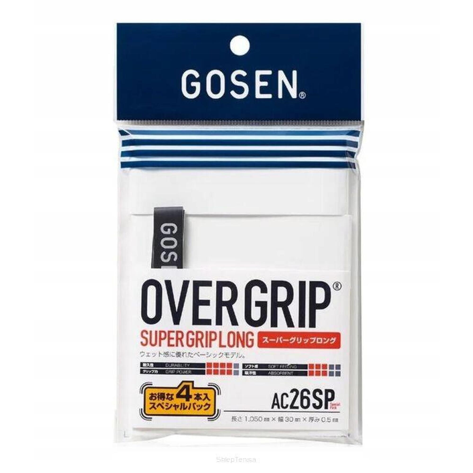 Owijki wierzchnie Gosen Super Grip 4P - białe