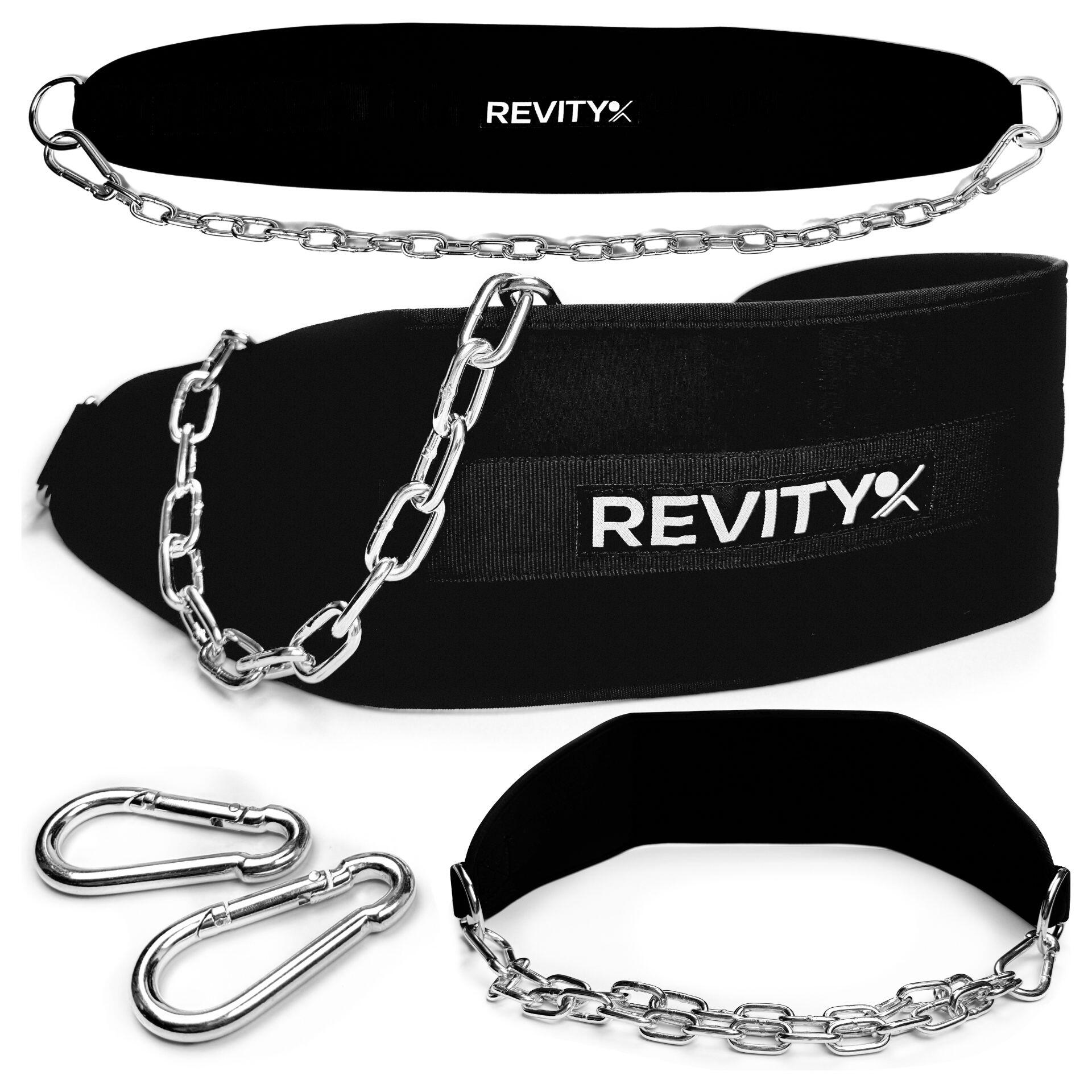 Pas obciążeniowy do dipów i podciągania DIP BELT Revity, kulturystyczny