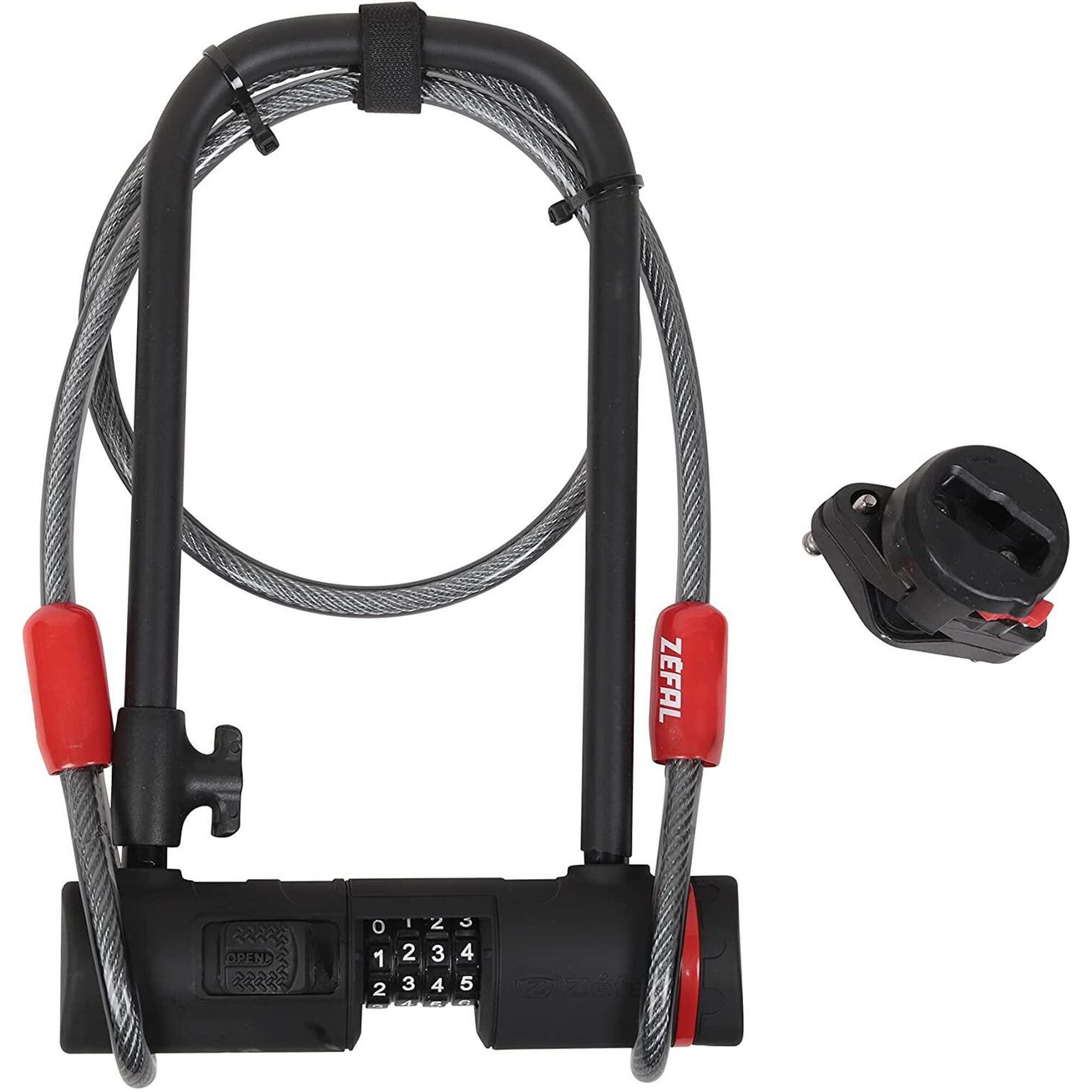 Kombinowany zamek rowerowy z linką i uchwytem na klips - Zefal K-Traz U13 A Sold