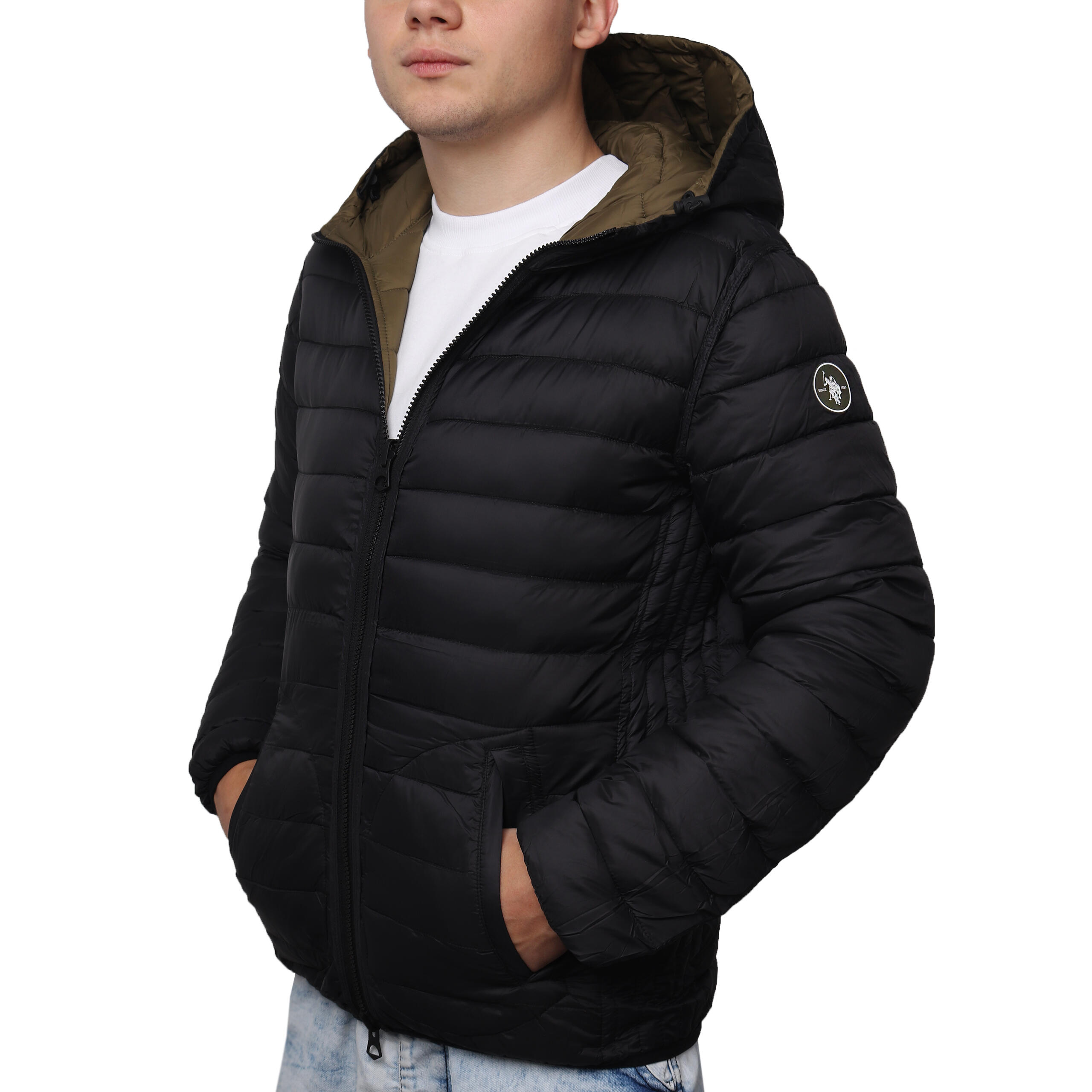 Kurtka męska dwustronna z kapturem U.S POLO ASSN.