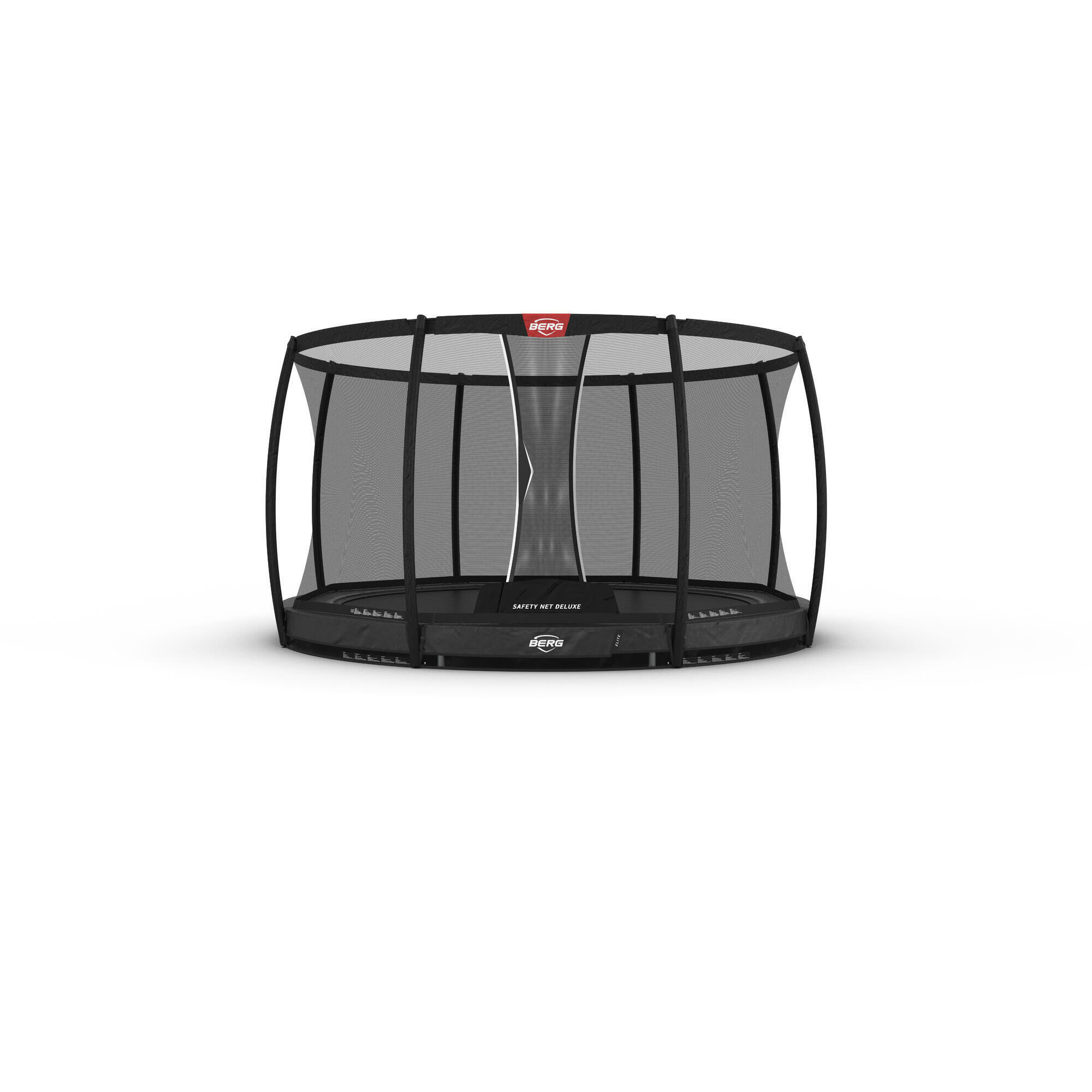 Trampolina okrągła wkopywana w ziemię z siatką bezpieczeństwa BERG Elite