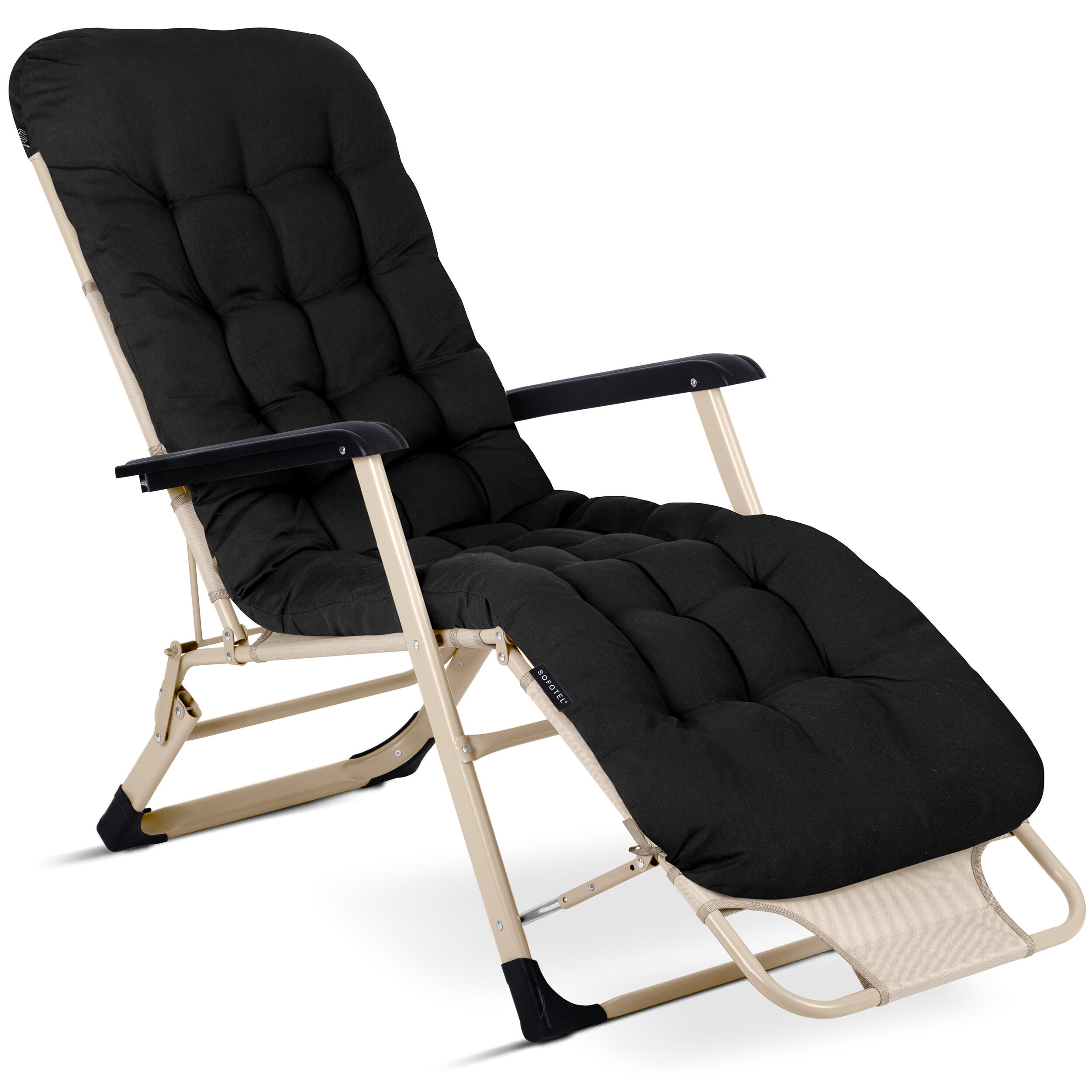 Leżak turystyczny plażowy składany z poduszką Sofot