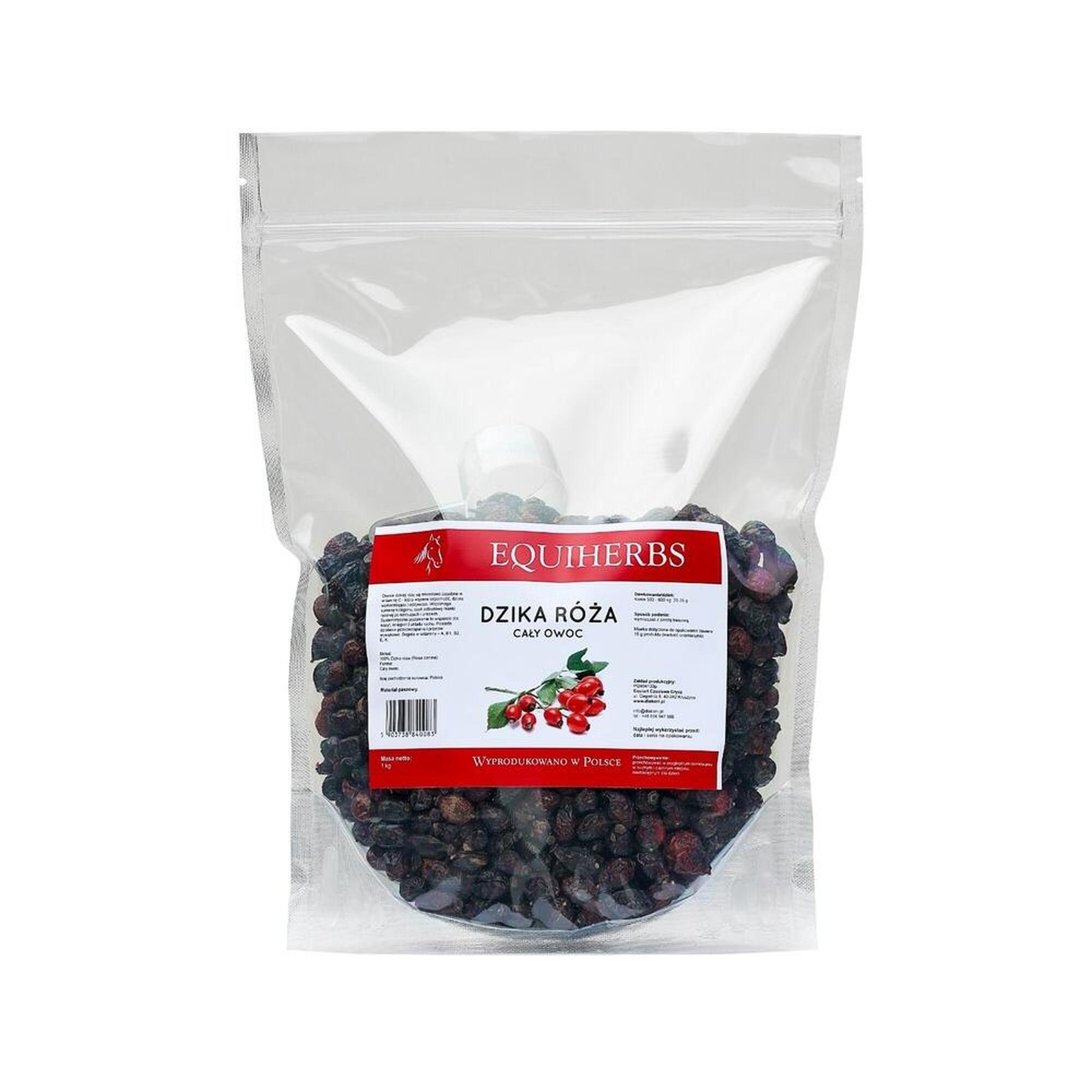 Dzika róża suszona cały owoc EQUIHERBS