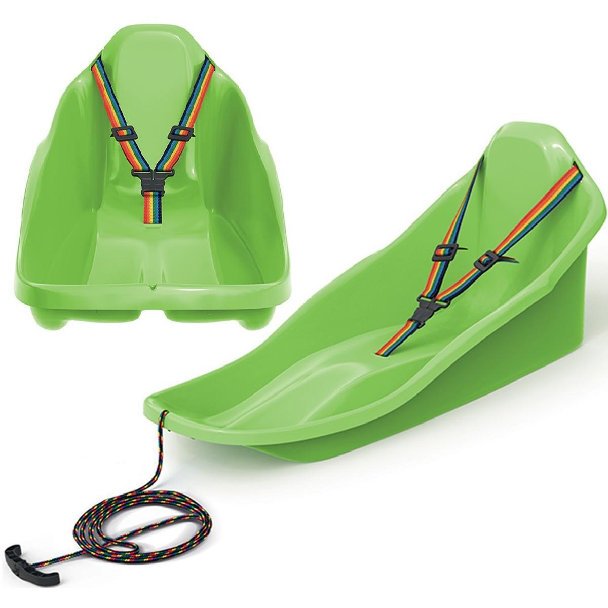 Sanki plastikowe dla dzieci Prosperplast mini Topo z oparciem i pasami