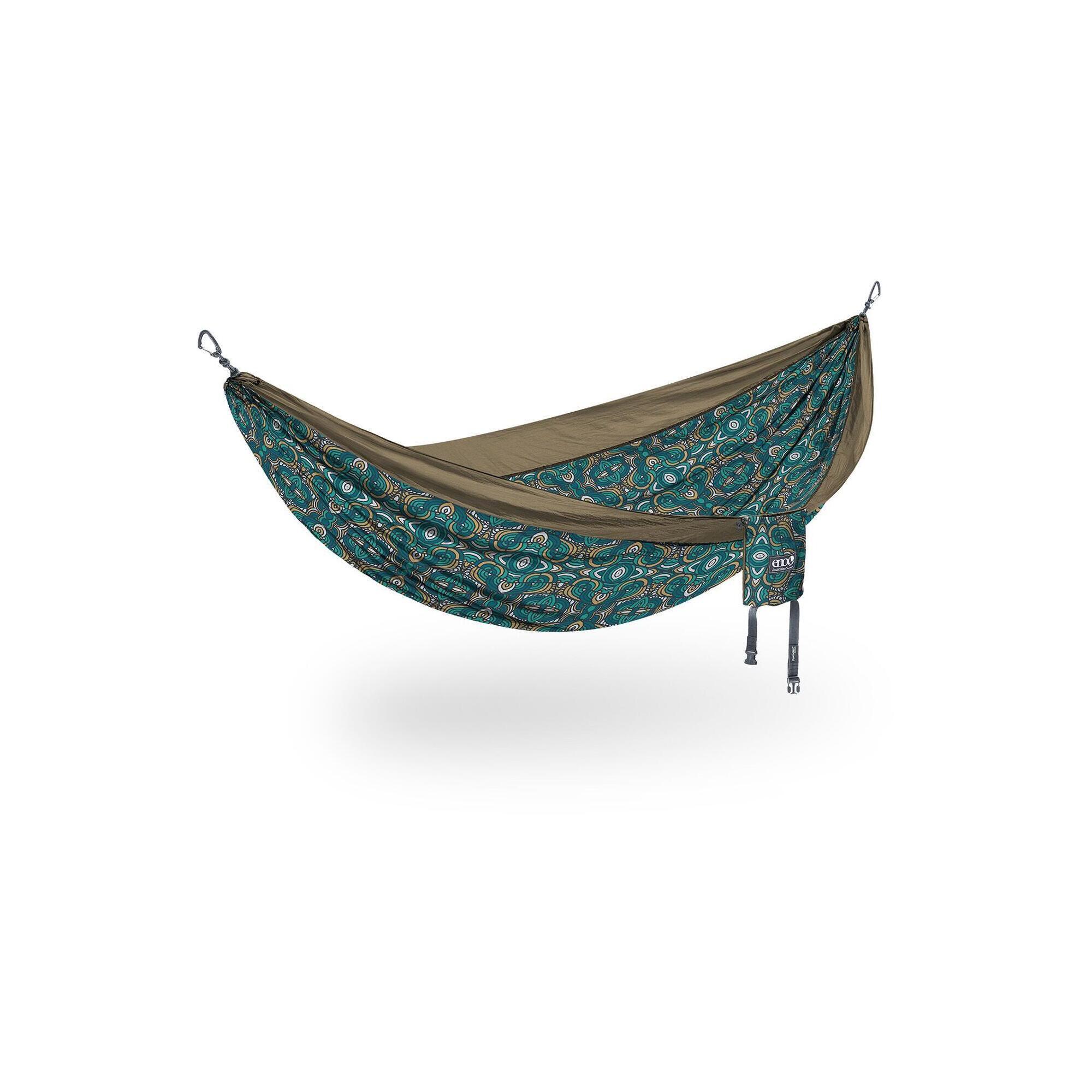 Hamak ENO DoubleNest Print Giving Back Hammock - gond roots/khaki