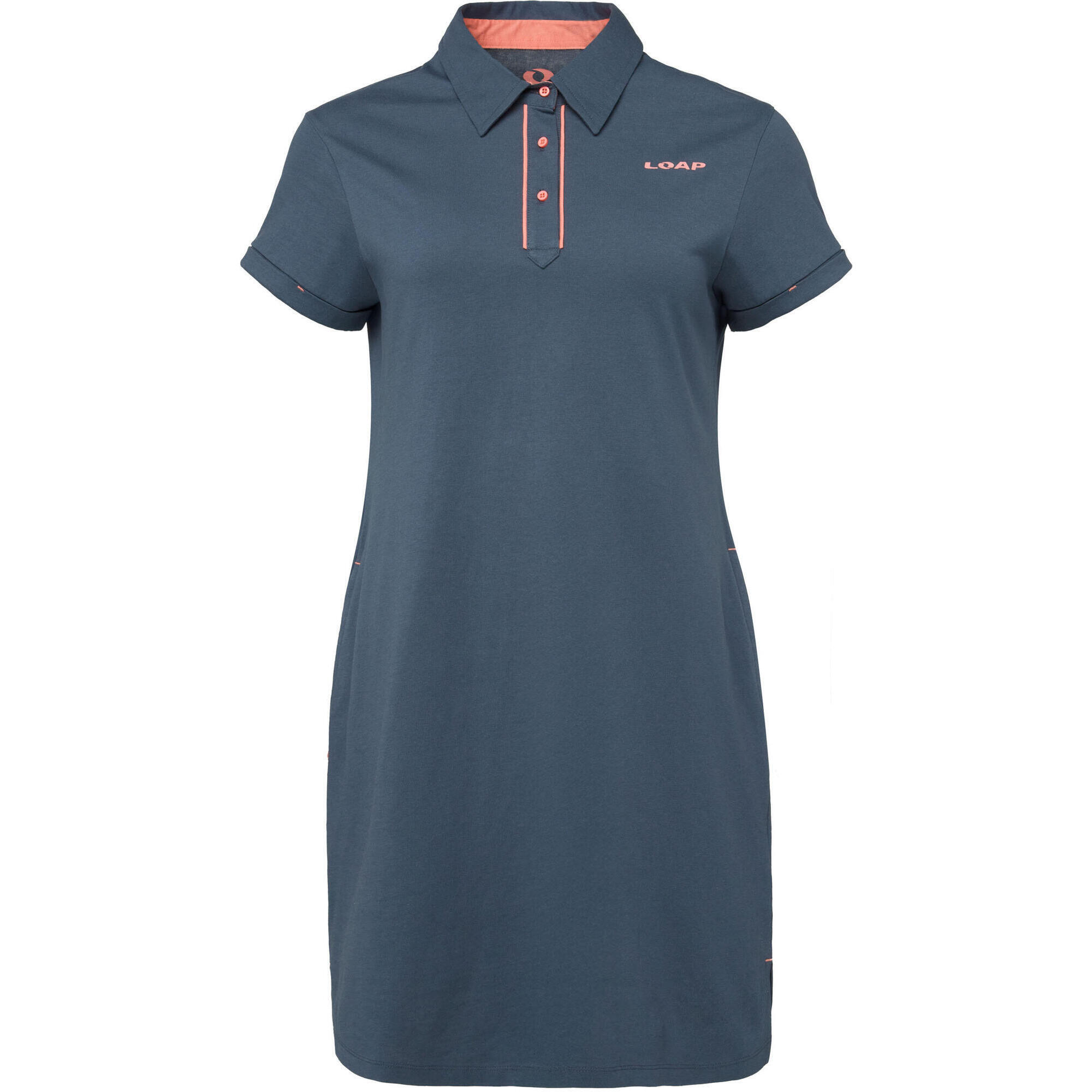 Sukienka damska LOAP BARDA 100% bawełna, niebieska, M