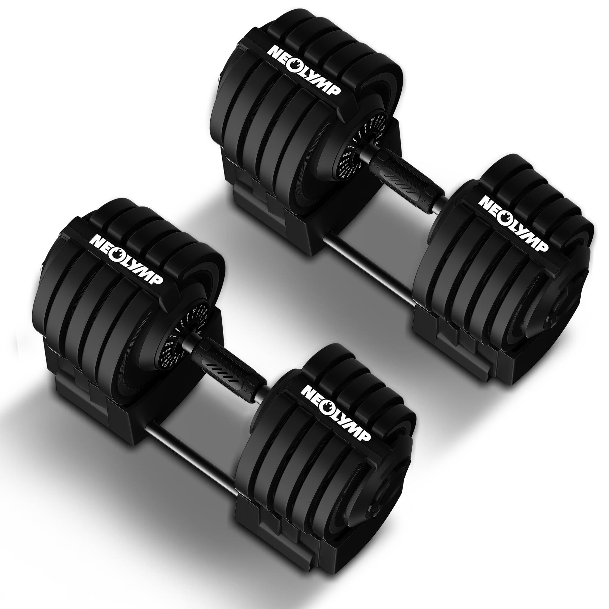 Hantle regulowane 40 kg (2 szt.) - 12 poziomów obciążenia z obrotowym uchwytem