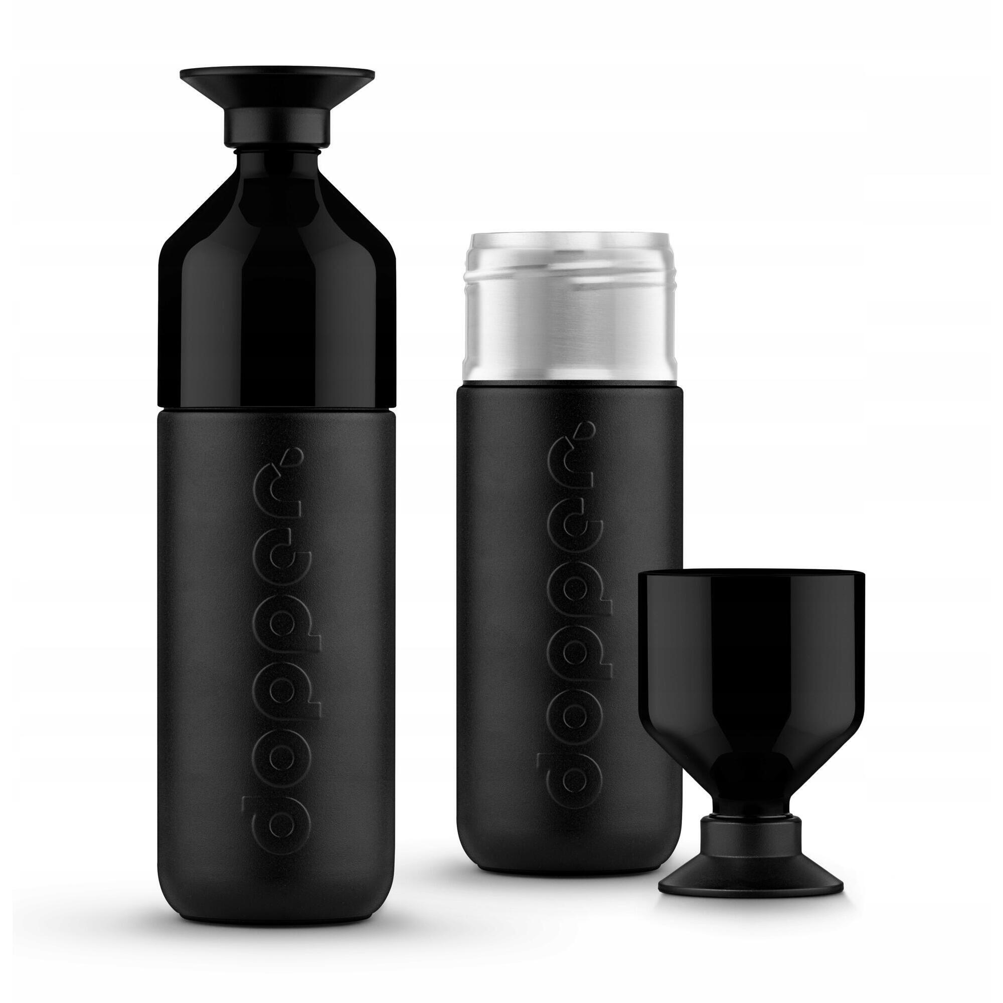 Butelka termiczna Dopper Blazing Black 1 L z kubkiem