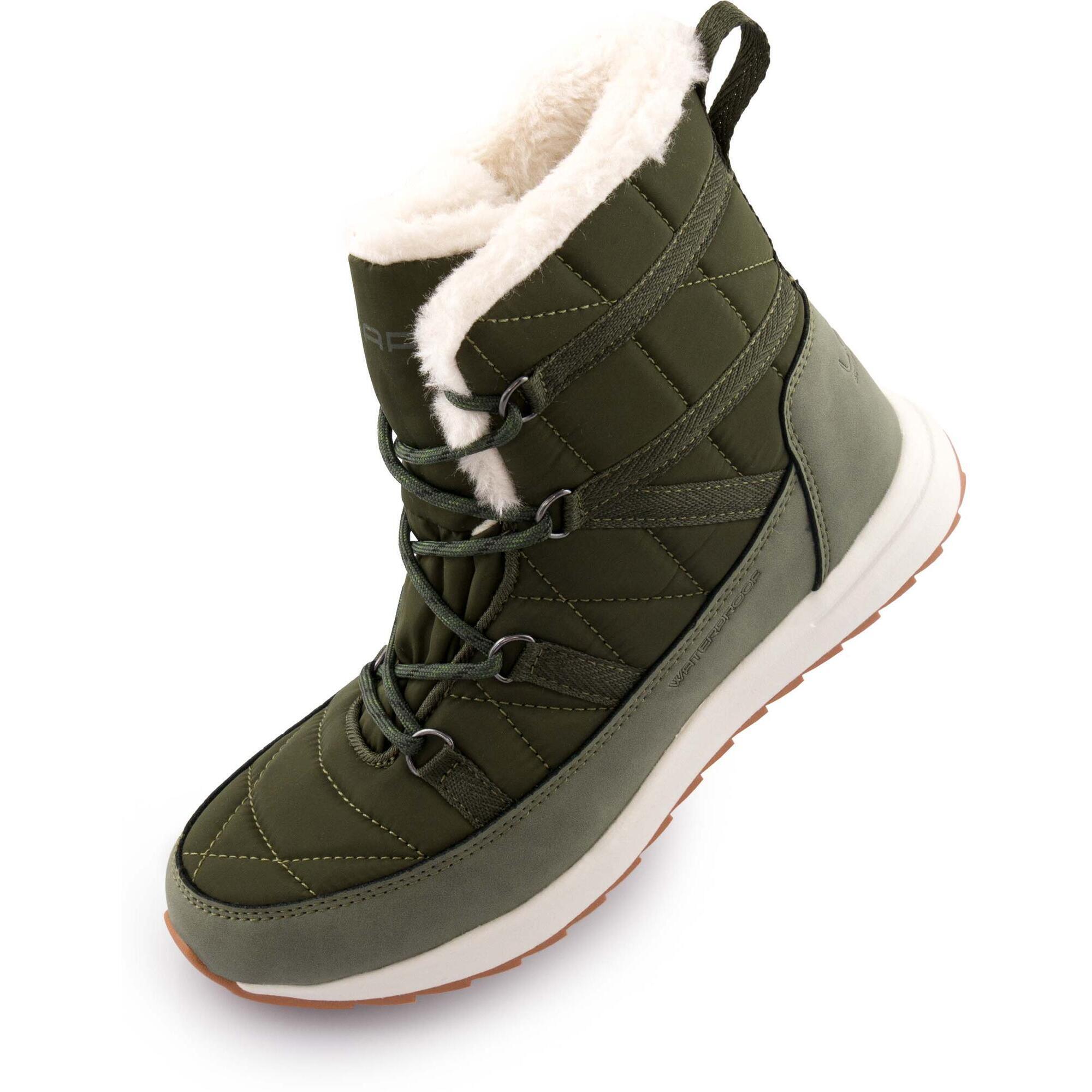 Skórzane damskie buty zimowe - Rozmiar 36, ciepłe i wodoodporne