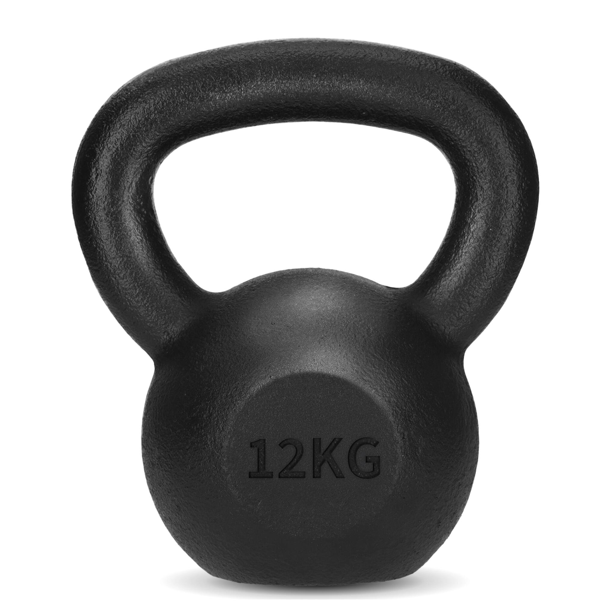 Żeliwny kettlebell do ćwiczeń siłowych 4FIZJO