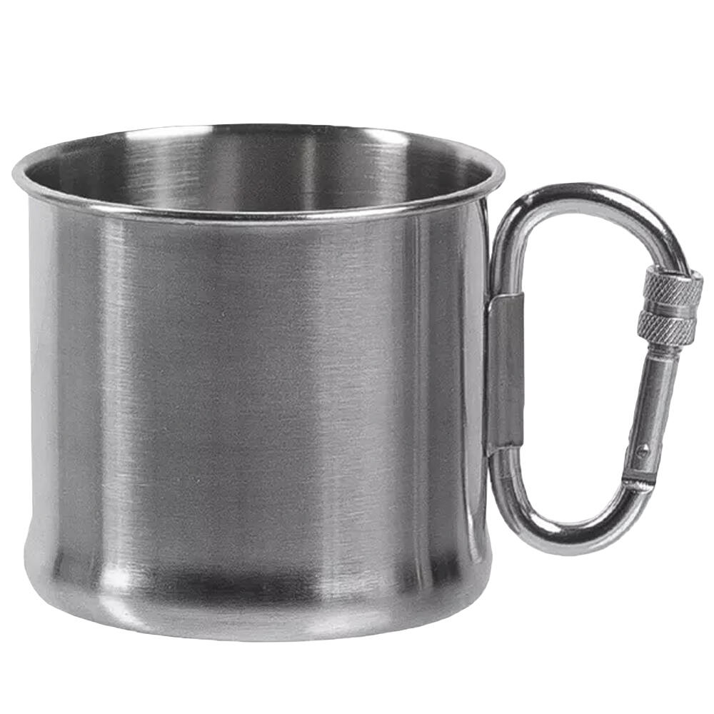 Kubek turystyczny ze stali nierdzewnej 500 ml z karabińczykiem