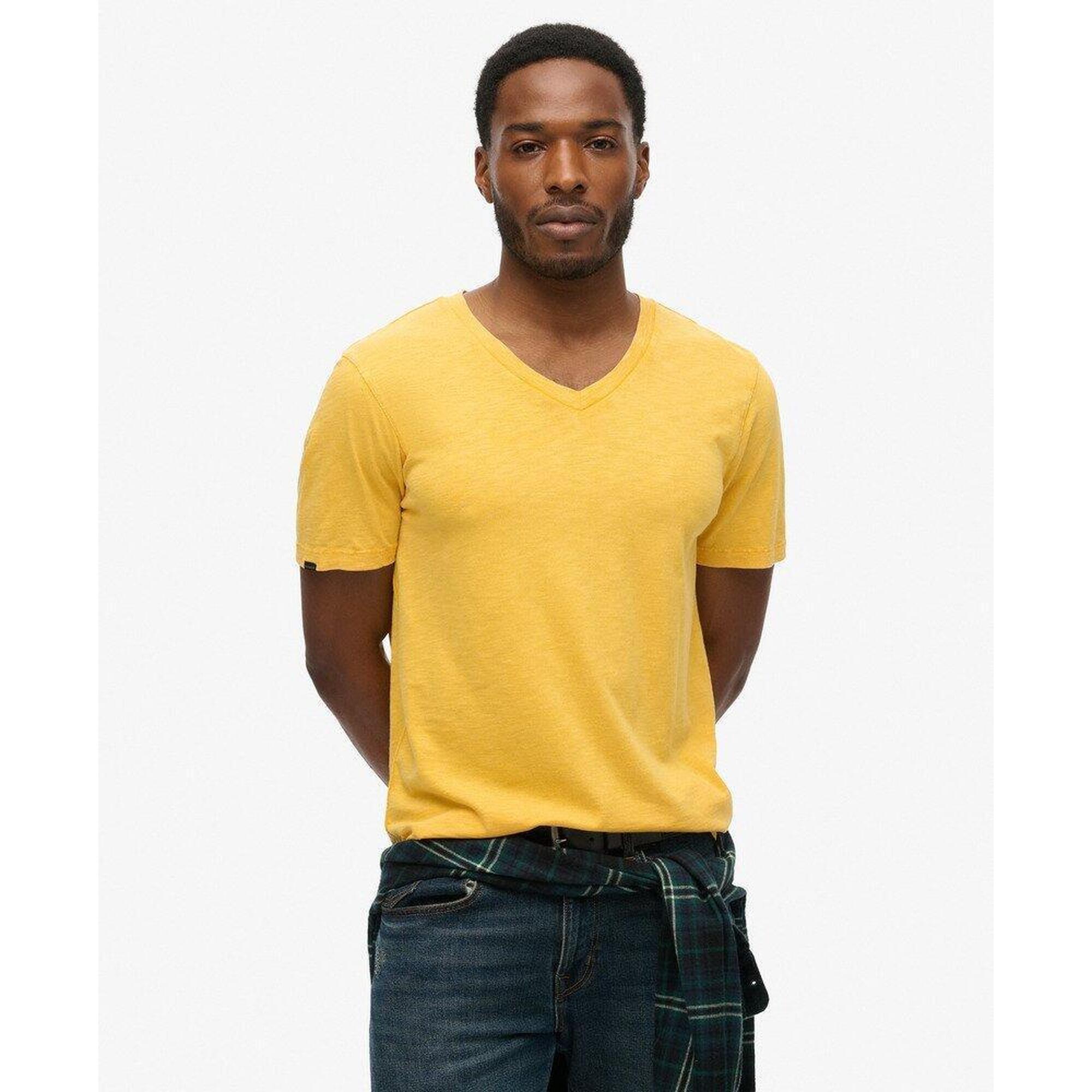 T-shirt melanżowy z dekoltem w serek Superdry