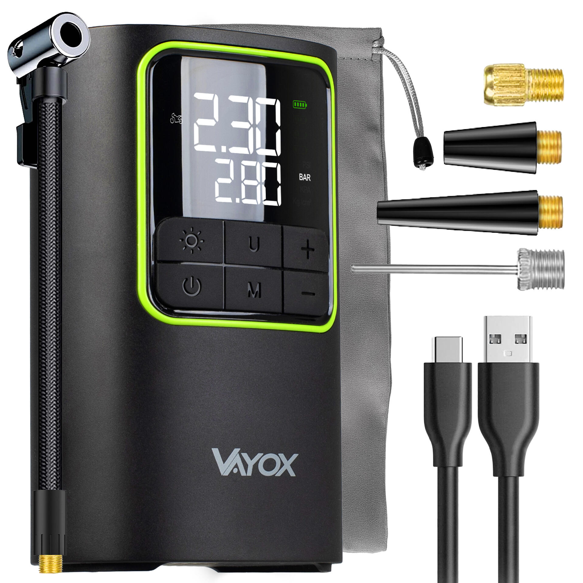 Pompka rowerowa akumulatorowa Vayox VA0409 4000mAh 10,3BAR sprężarka kompresor