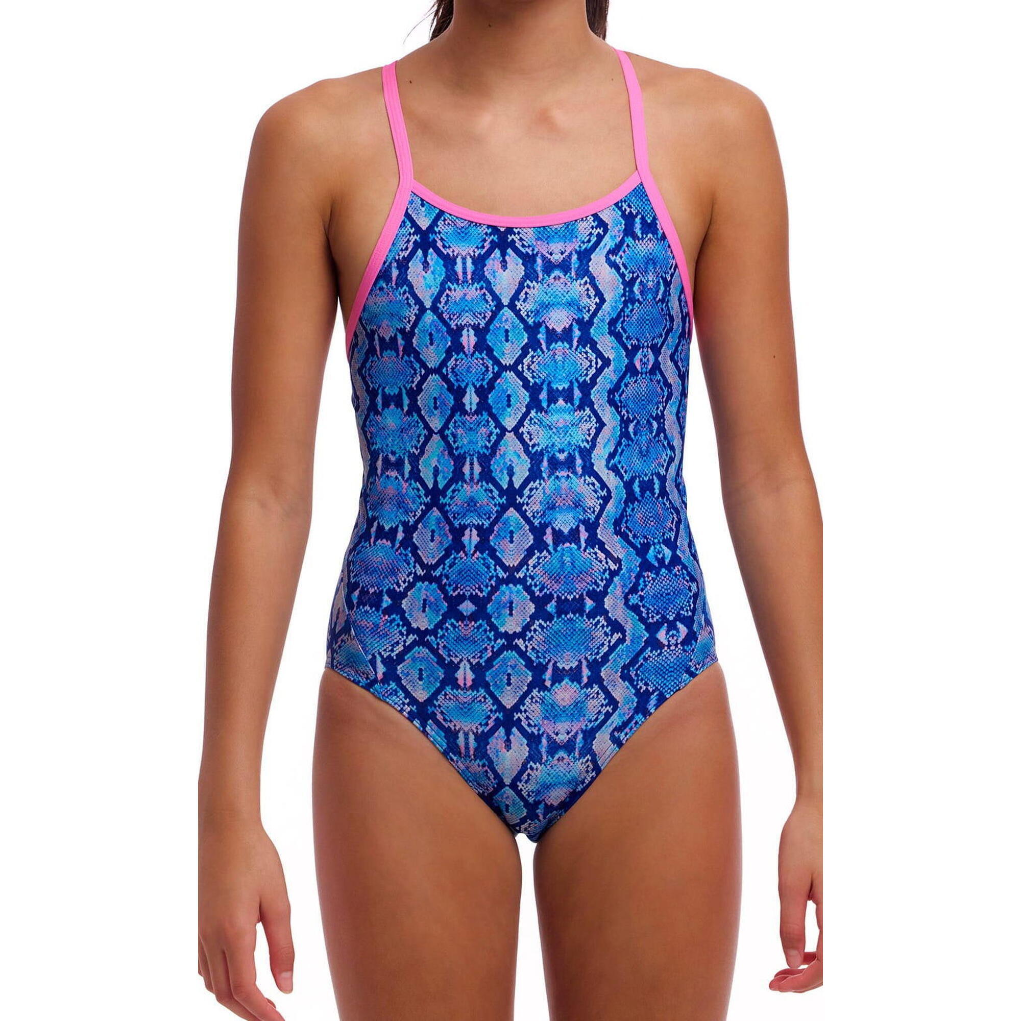 Strój kąpielowy jednoczęściowy FUNKITA Blue Viper - dziewczęcy