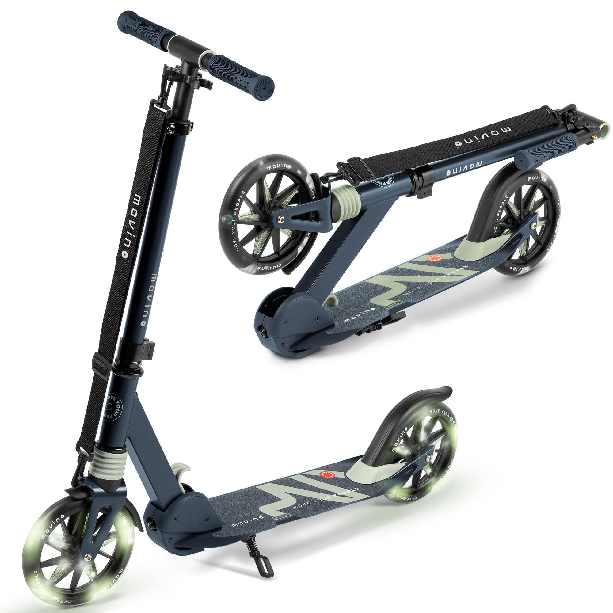 Hulajnoga składana dla dzieci koła LED, regulacja kierownicy Movino City Light