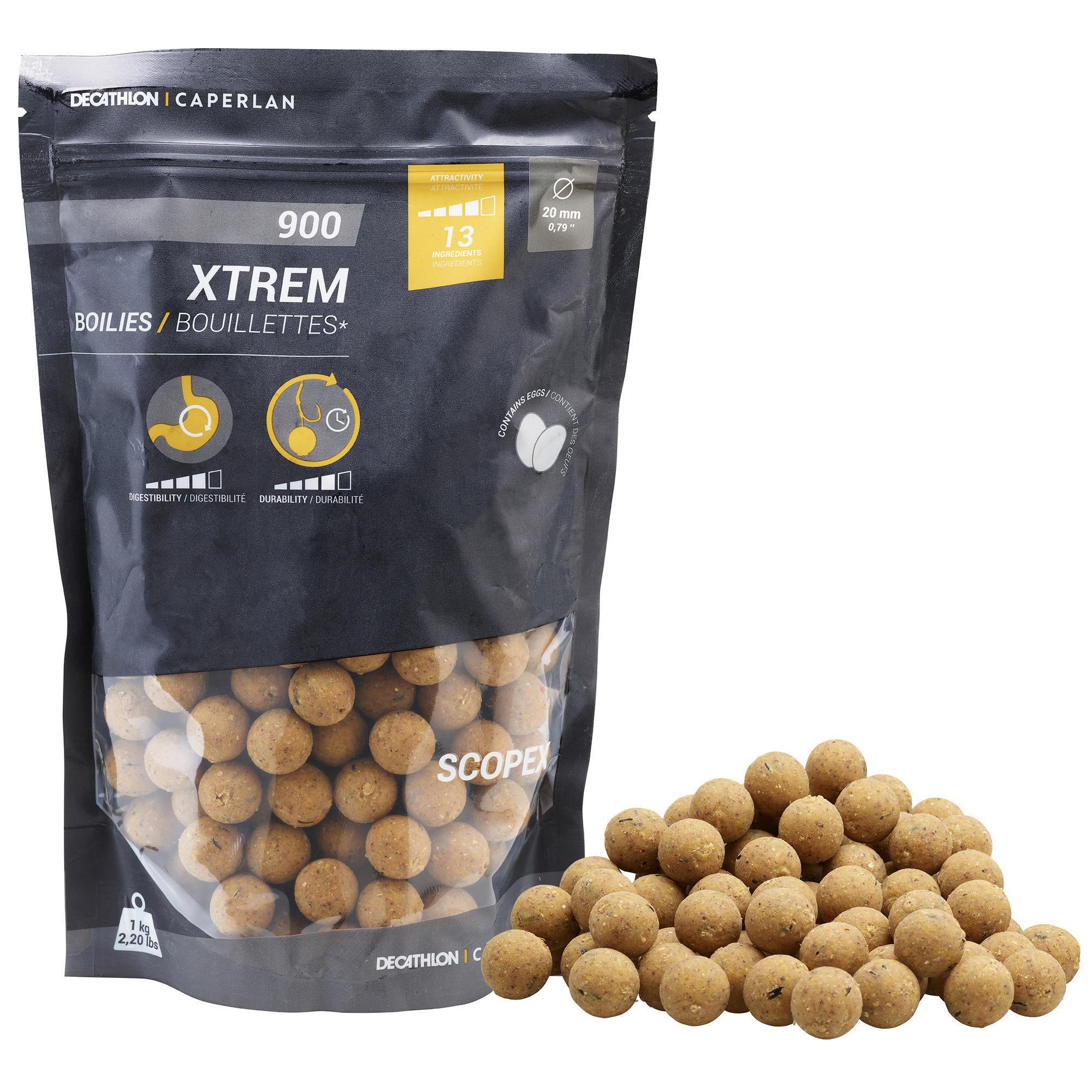 Kulki proteinowe Caperlan XTREM 900 20 mm scopex 1 kg
