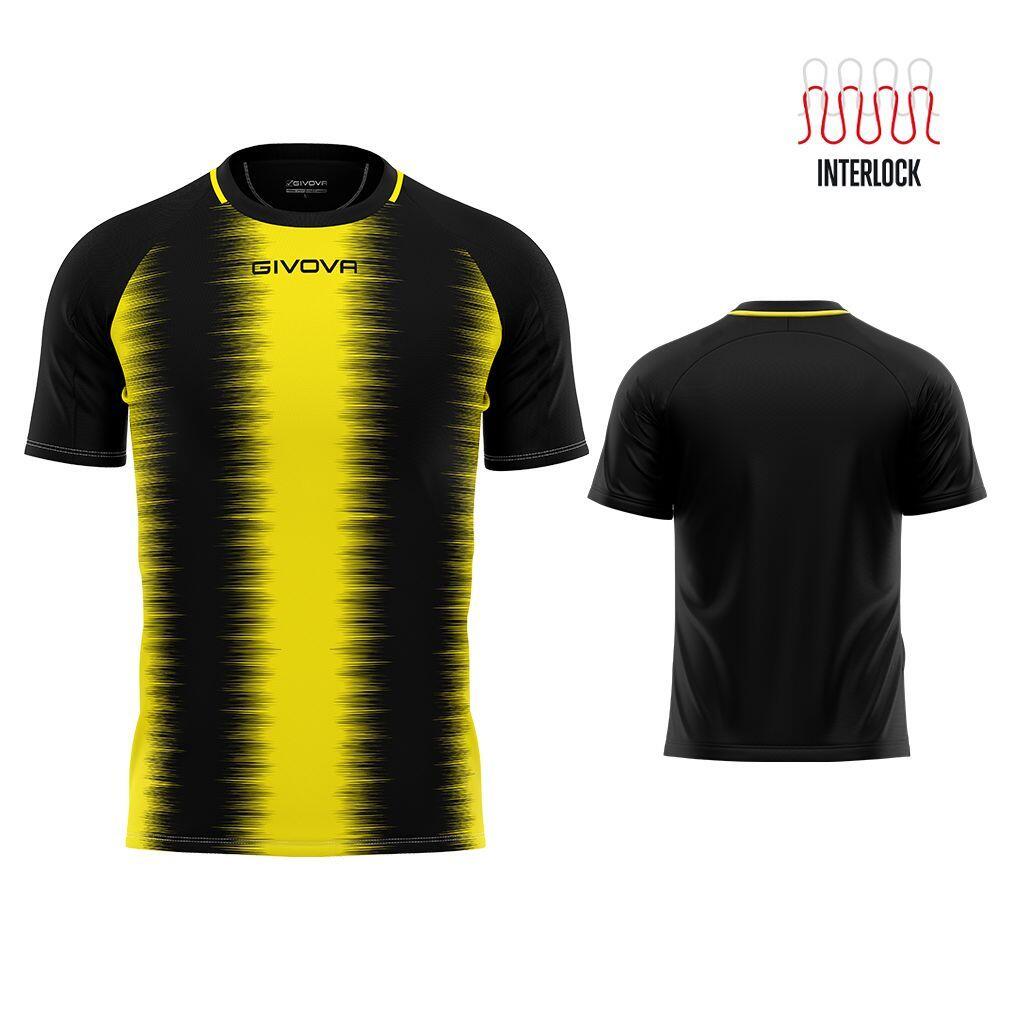 Givova Geel-Zwart Sport T-shirt Men L-oddech i lekki > to translate in Polish