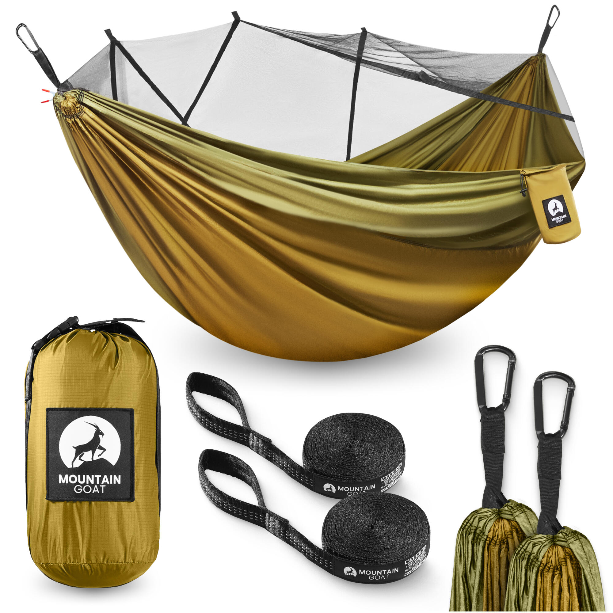 Hamak turystyczny dwuosobowy z moskitierą MOUNTAIN GOAT