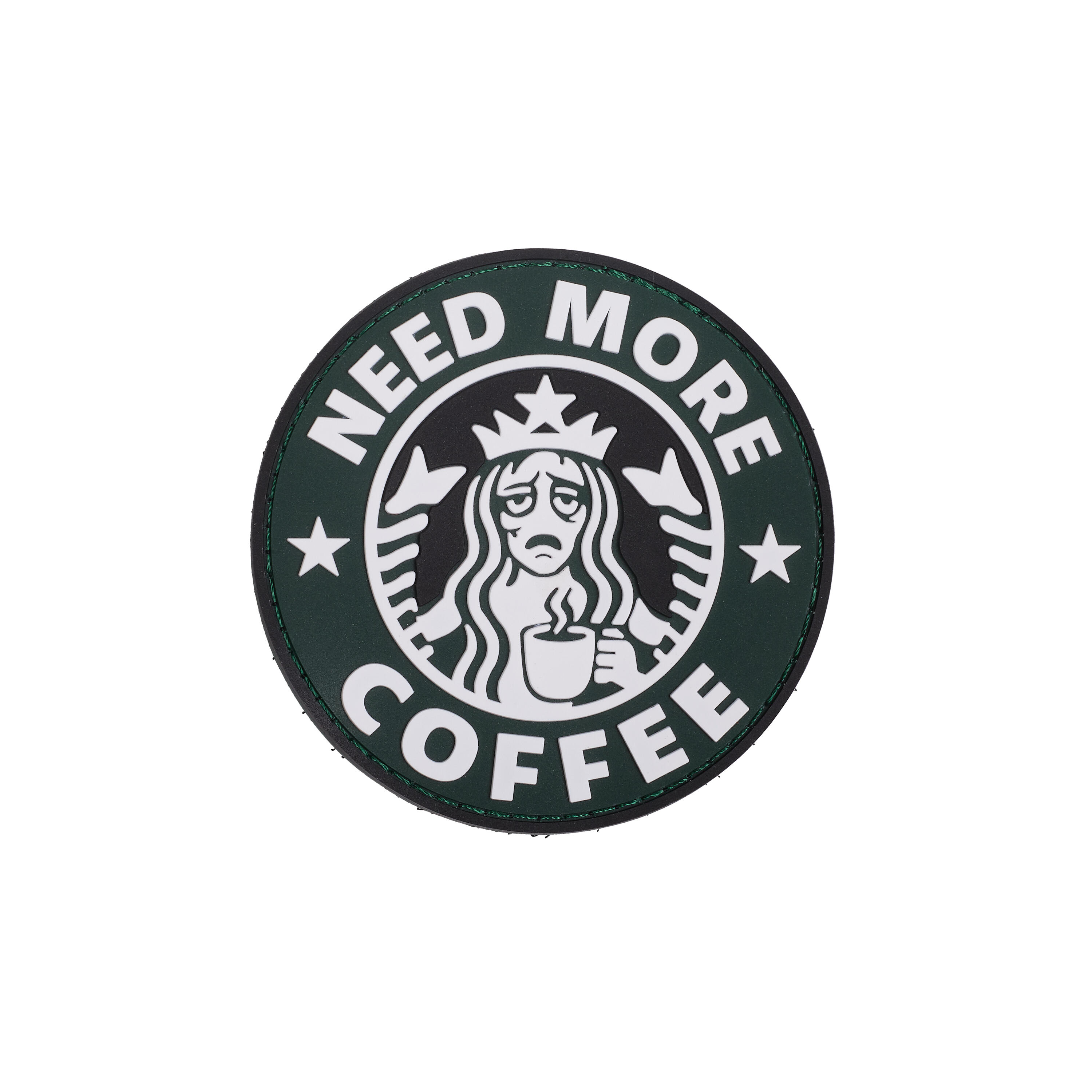 Naszywka na rzep Elitex Training Need More Coffee PVC