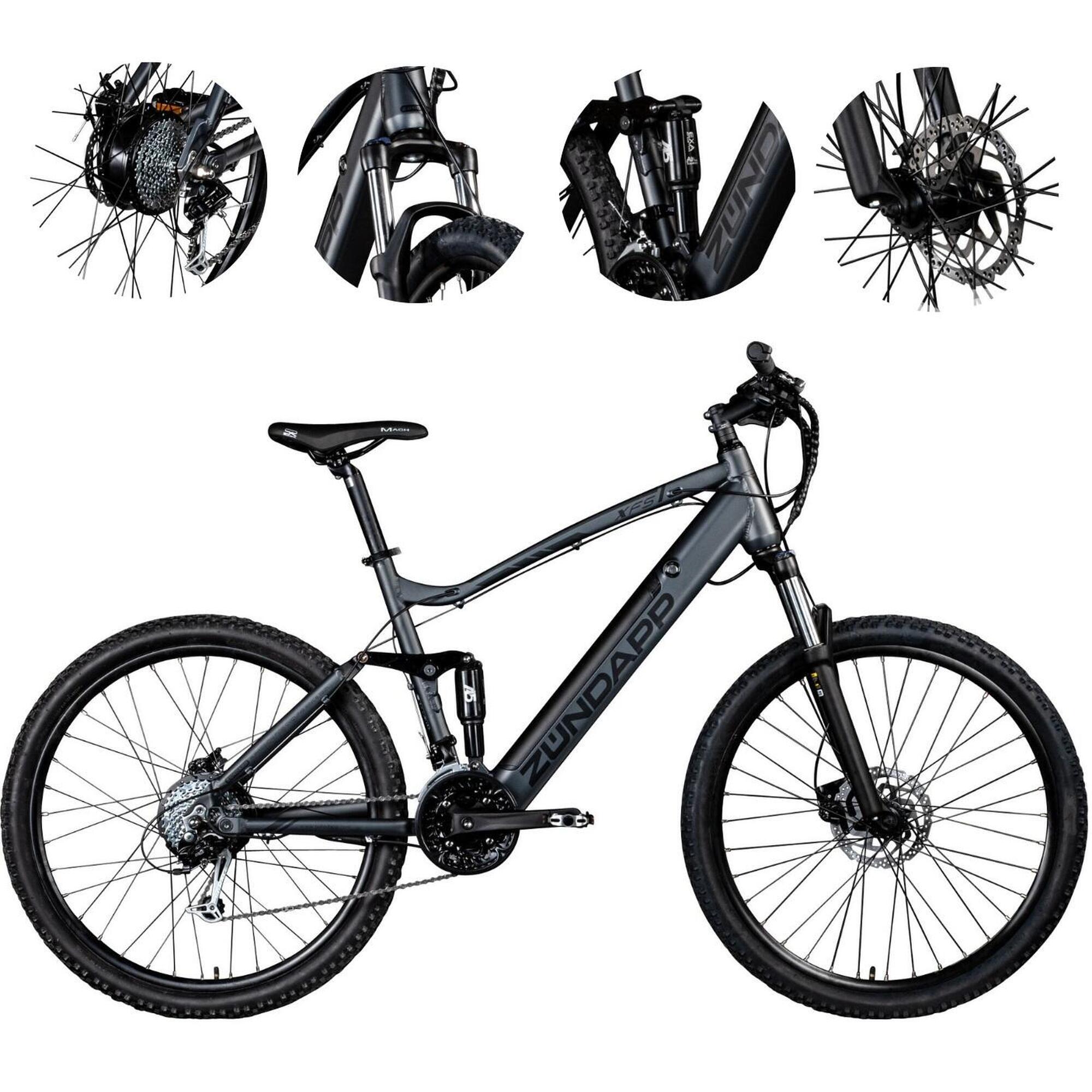 Rower Elektryczny Męski Damski Górski 27,5 504Wh Shimano Alivio Hydraulika