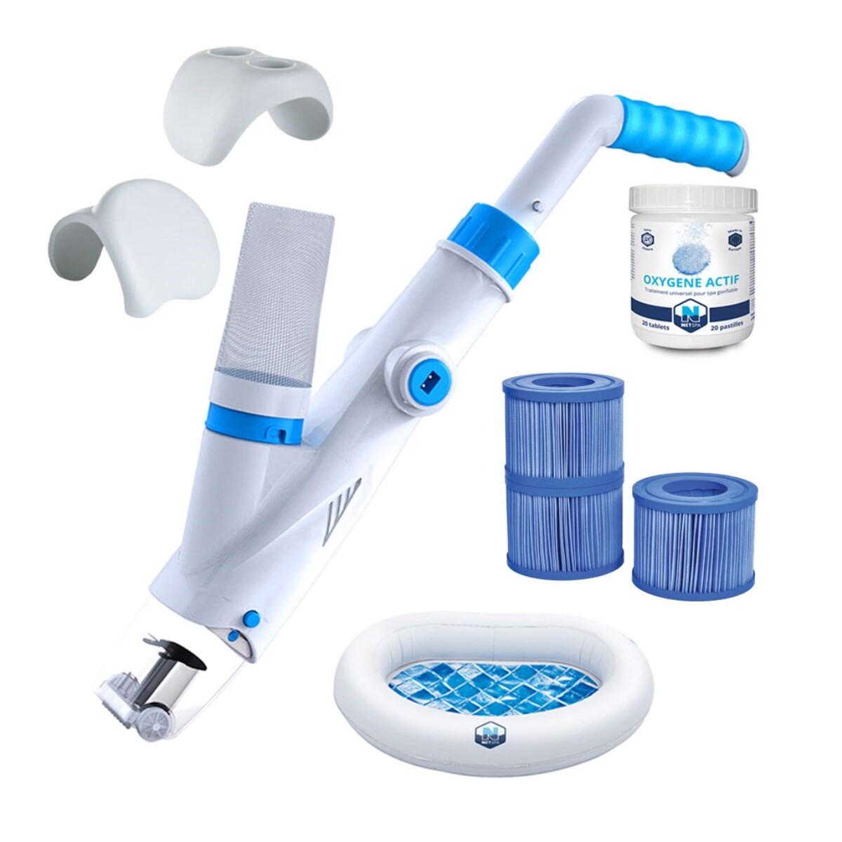 Zest. akces. Netspa Premium: Filtry,aktywny tlen,zagłówek,płukacz stóp,Cleaner