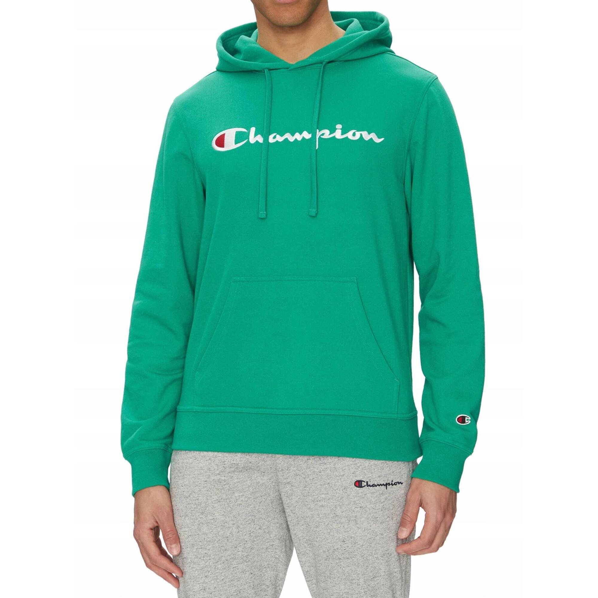 BLUZA męska CHAMPION 220726-GS130 kangurka z kapturem bawełniana zielona S