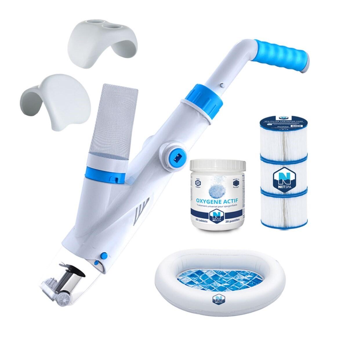 Zest. akces. Netspa: Filtracja, aktywny tlen, zagłówek, płukacz stóp, Cleaner