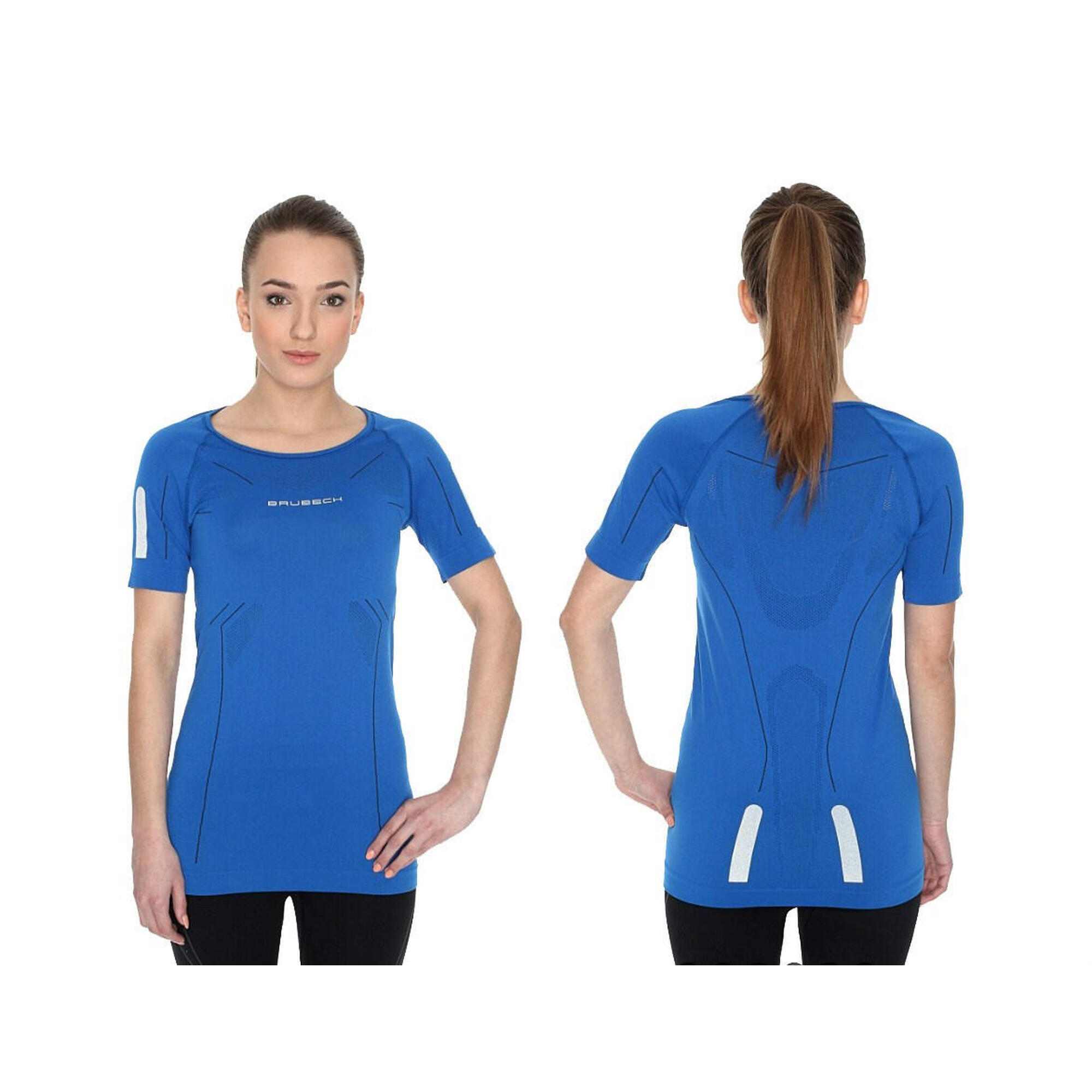 Koszulka damska krótki rękaw Brubeck Athletic ciemnoniebieski S SS11080
