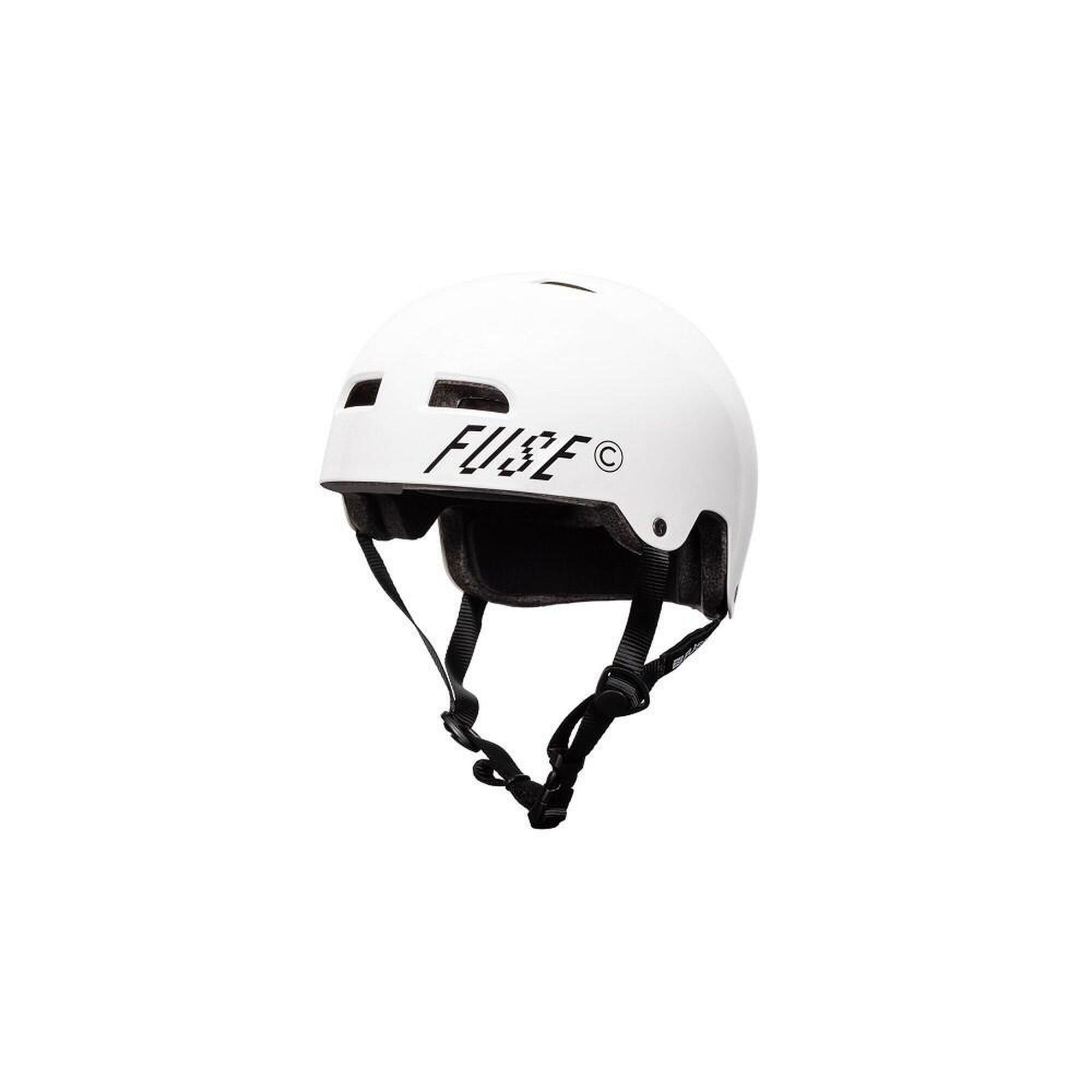 Kask BMX Fuse Alpha - Błyszczący biały - L-XL - 59-60 cm