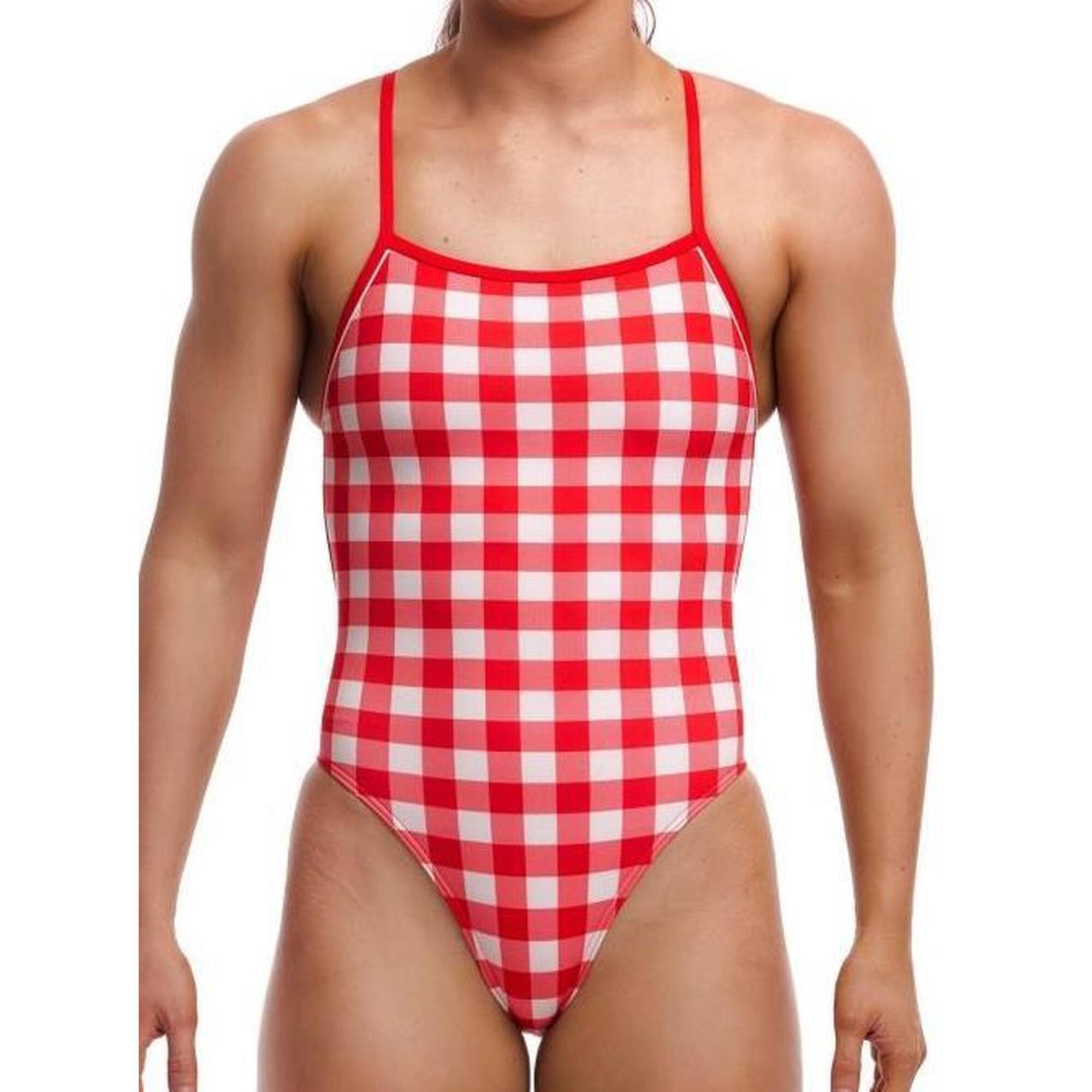 Strój do pływania Funkita Red Checker - Single Strength