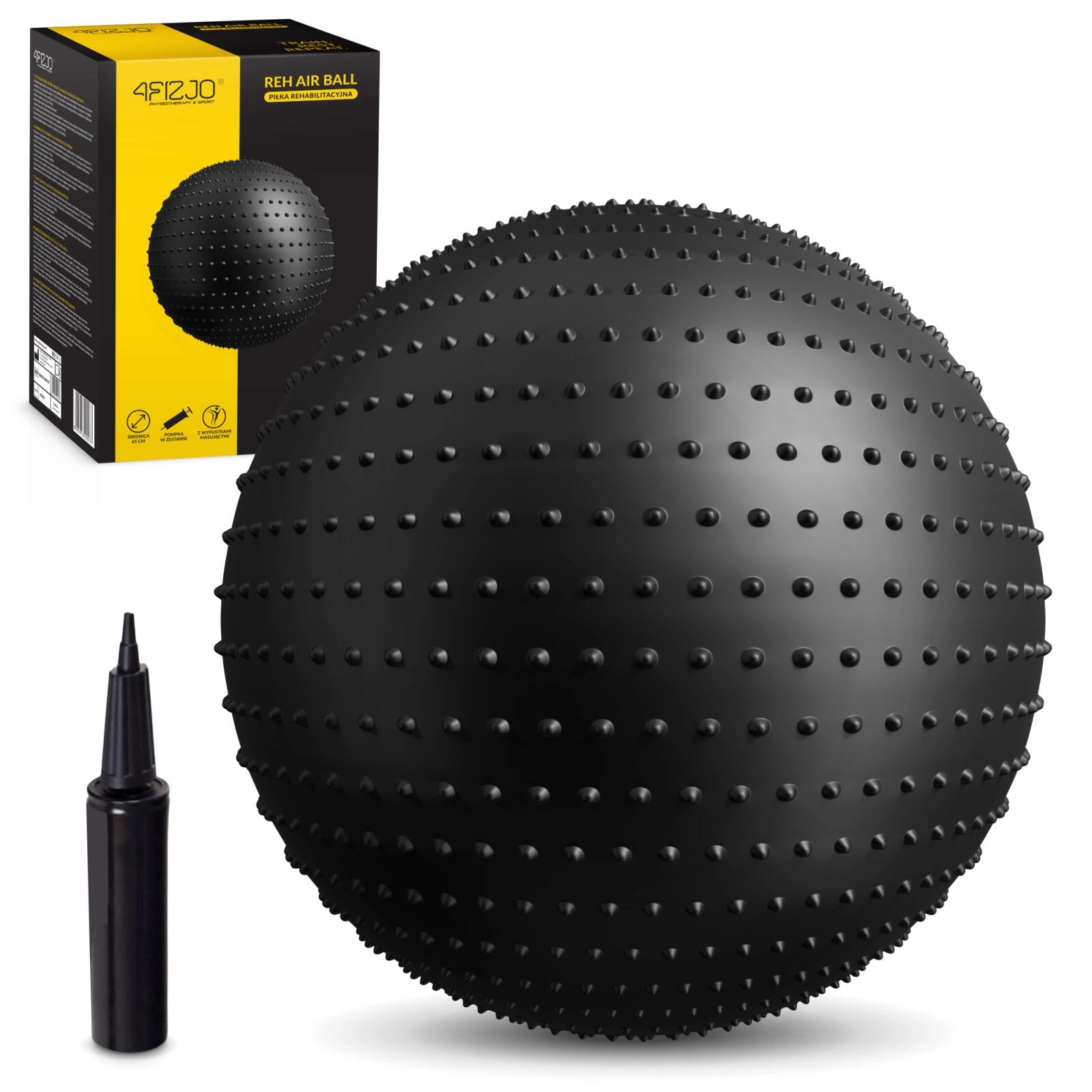 Piłka dmuchana do ćwiczeń z wypustkami 4FIZJO 65 cm