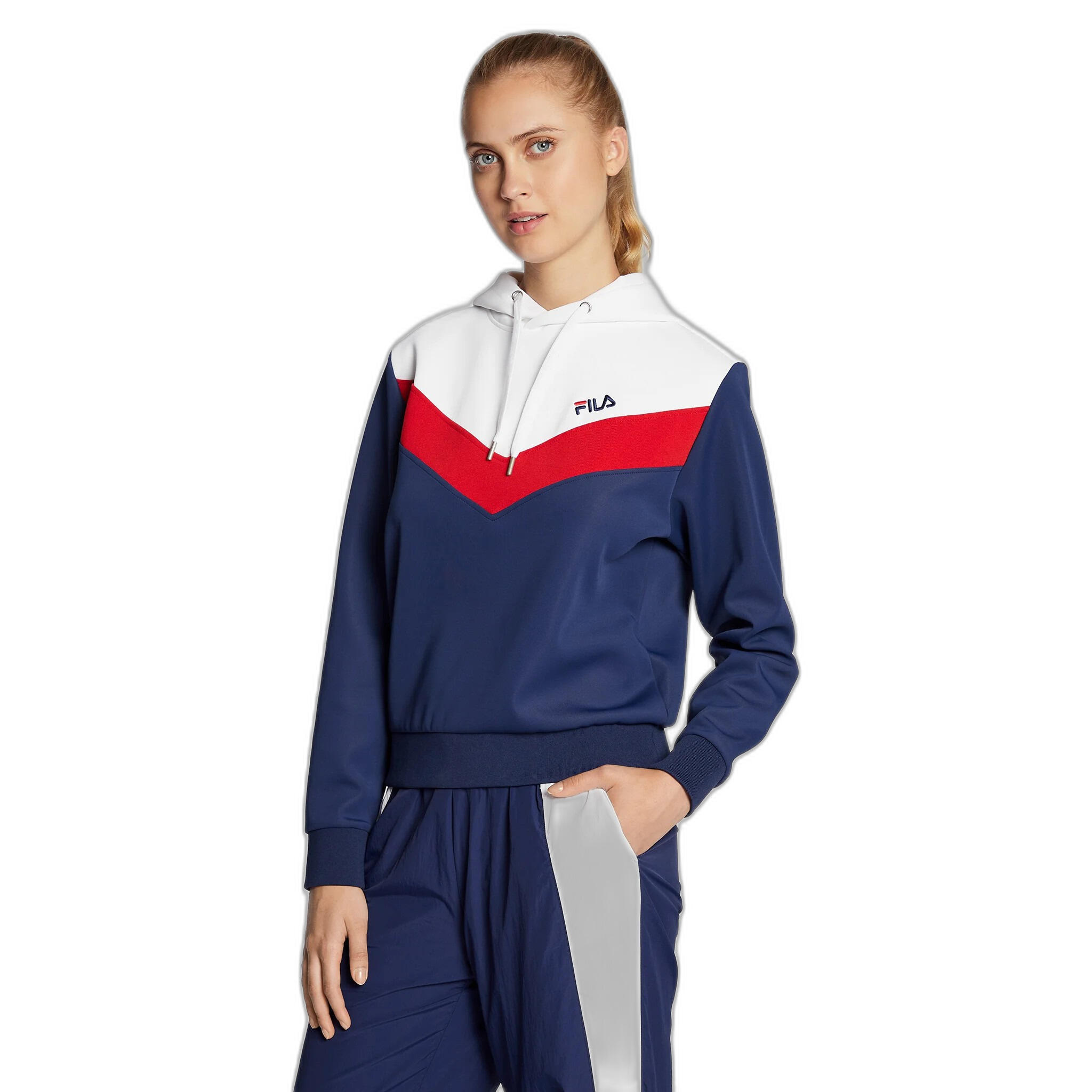 Damska bluza z kapturem crop top Fila Bosa