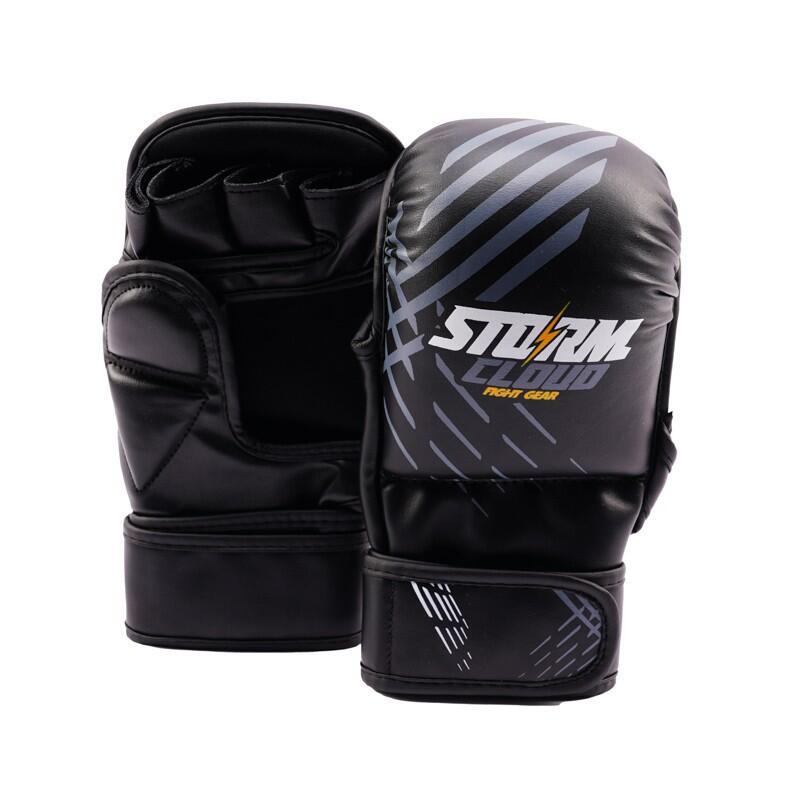 Rękawice do MMA StormCloud Lynx Sparingowe Czarno-Szare 7oz XS
