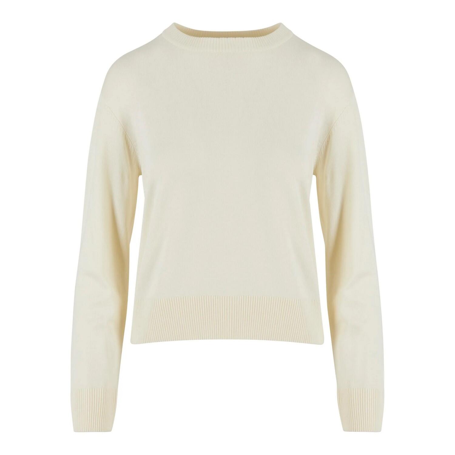 Bluza Damska Dzianinowa Z Okrągłym Dekoltem