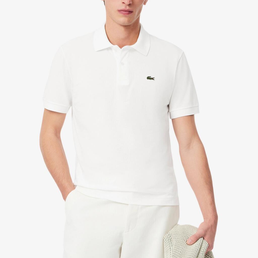 Lacoste Model Short Sleeved Ribbed Collar Kolor Biały