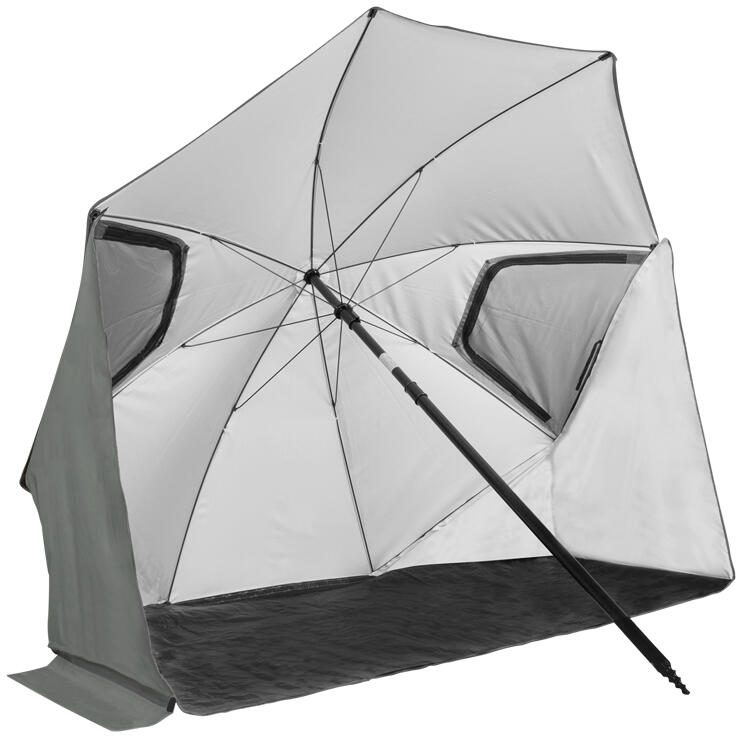 Parasol plażowy Premium - Wiatrówka - 200 cm - Szary