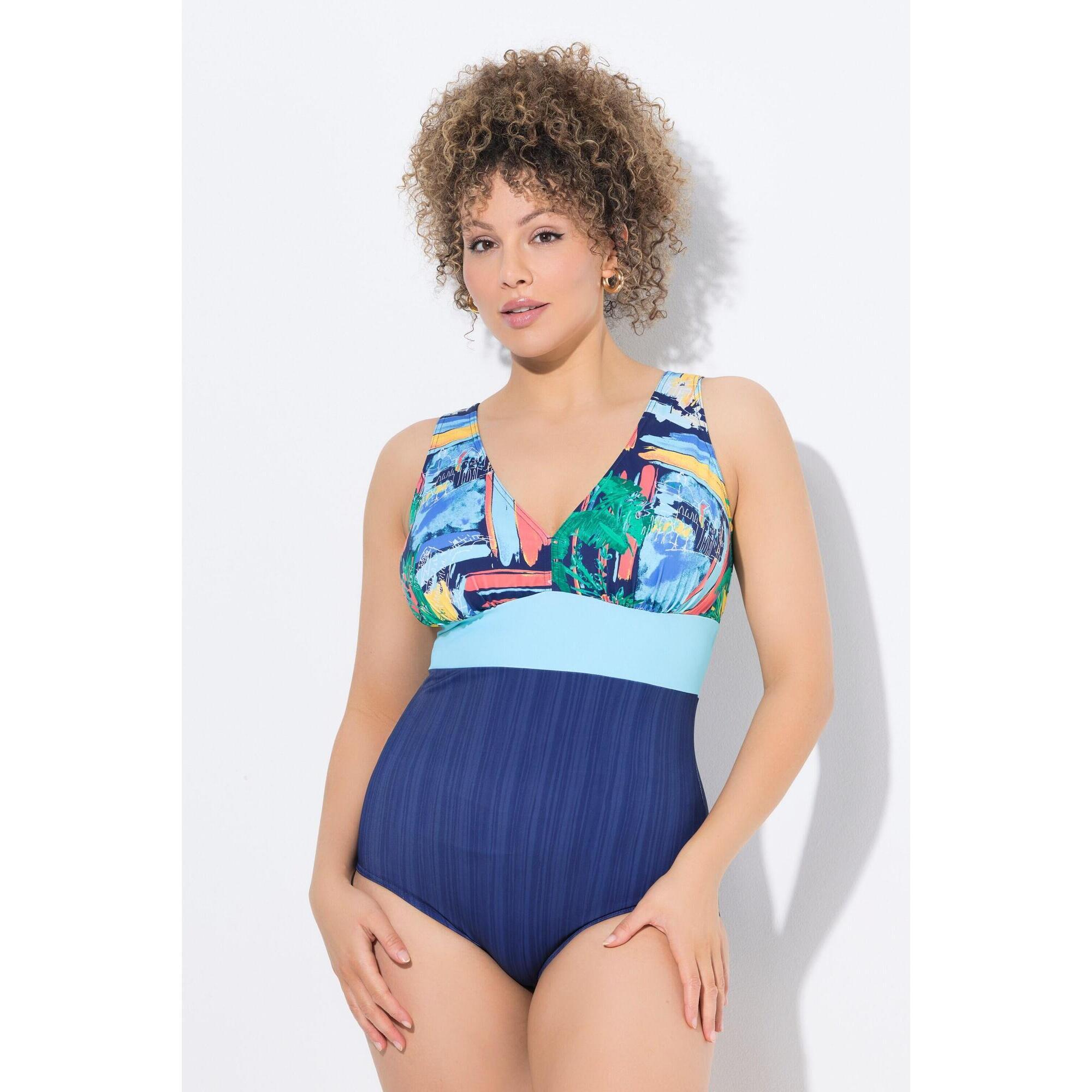 Damski Strój kąpielowy okrągły dekolt miękkie miseczki z recyklingu