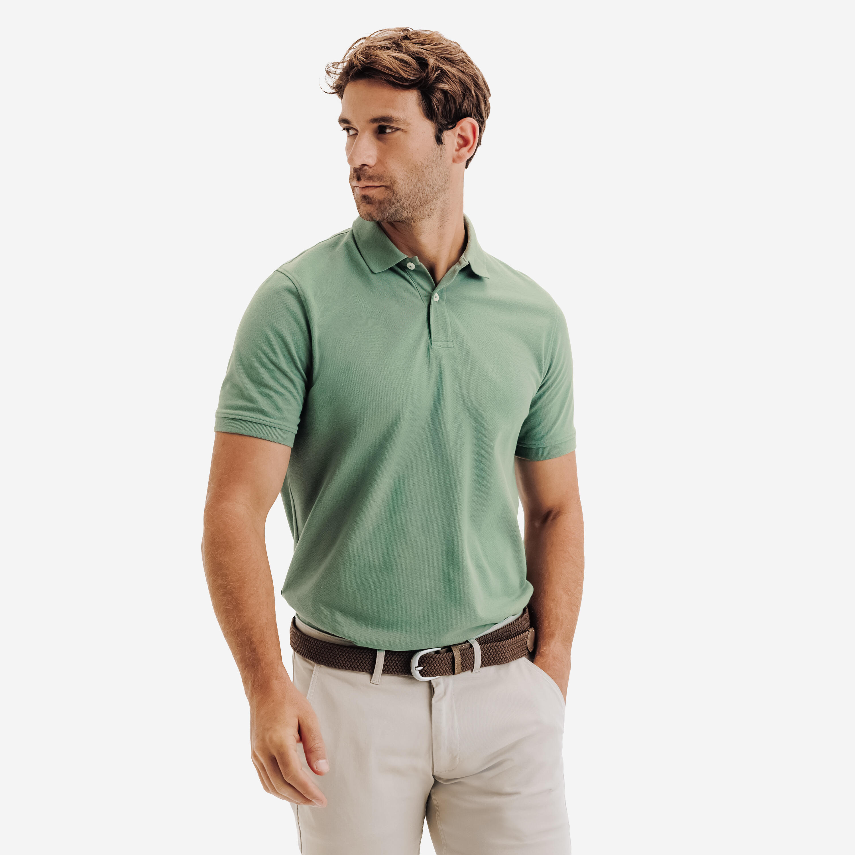 Koszulka polo do golfa z krótkim rękawem męska Inesis MW500