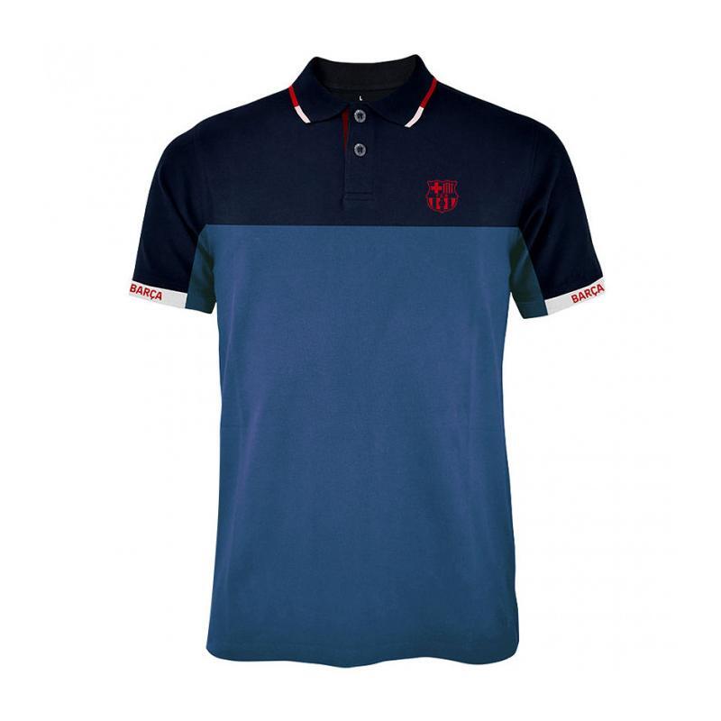 Koszulka minimalistyczna męska Barça z kołnierzykiem