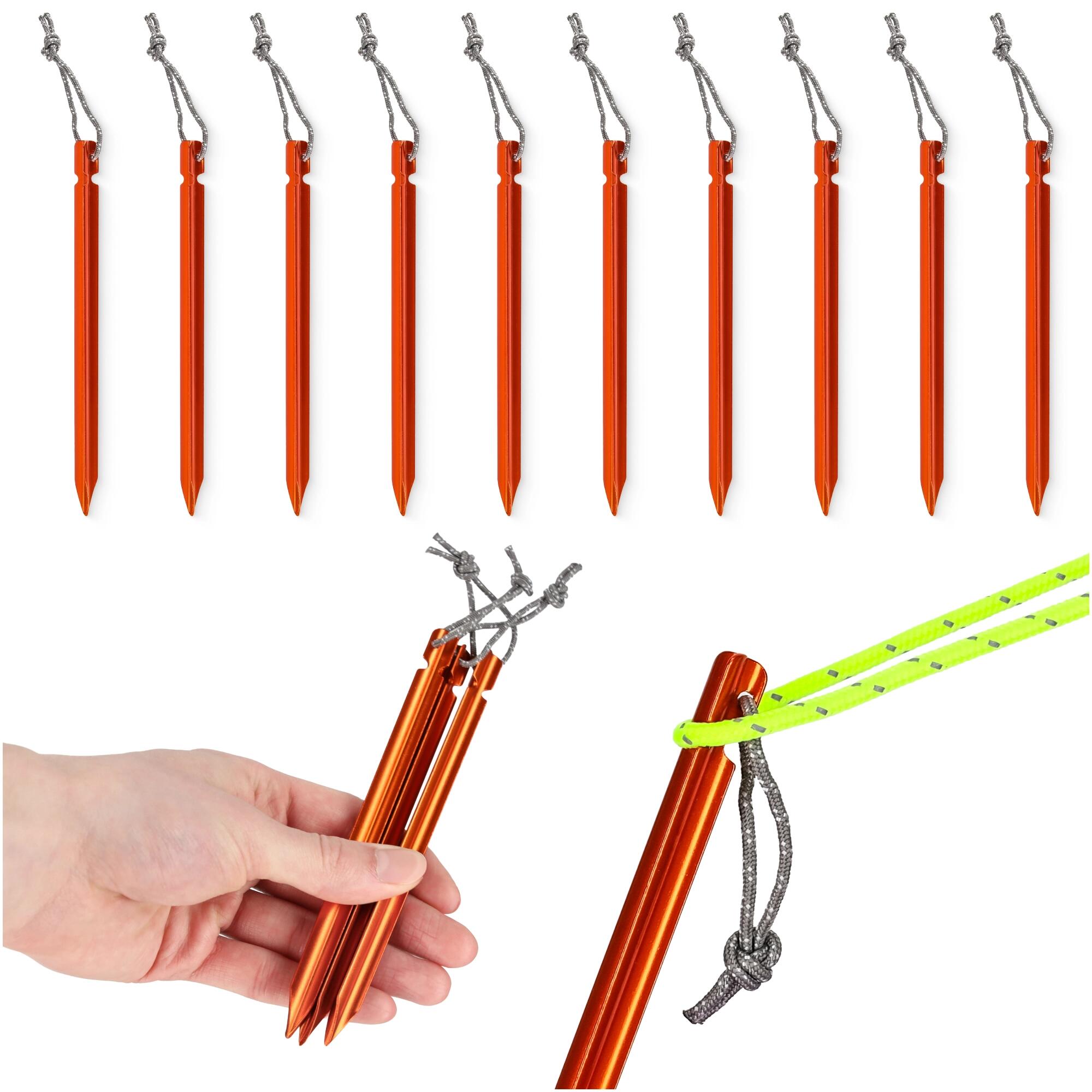 Śledzie aluminiowe do namiotu 15 cm trójkątne 10 szt.