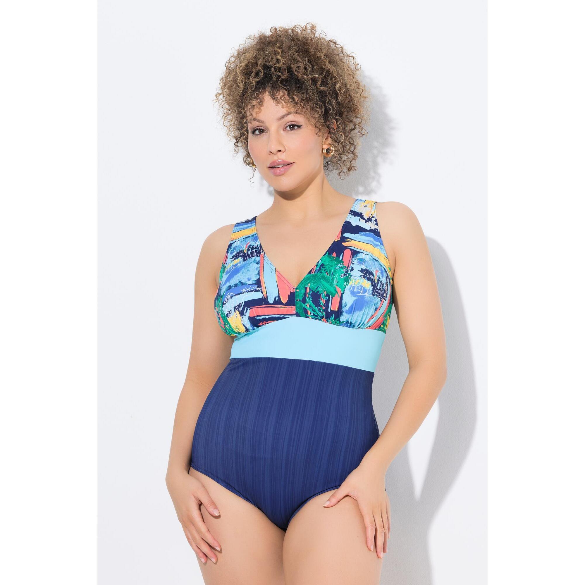 Damski Strój kąpielowy okrągły dekolt miękkie miseczki z recyklingu